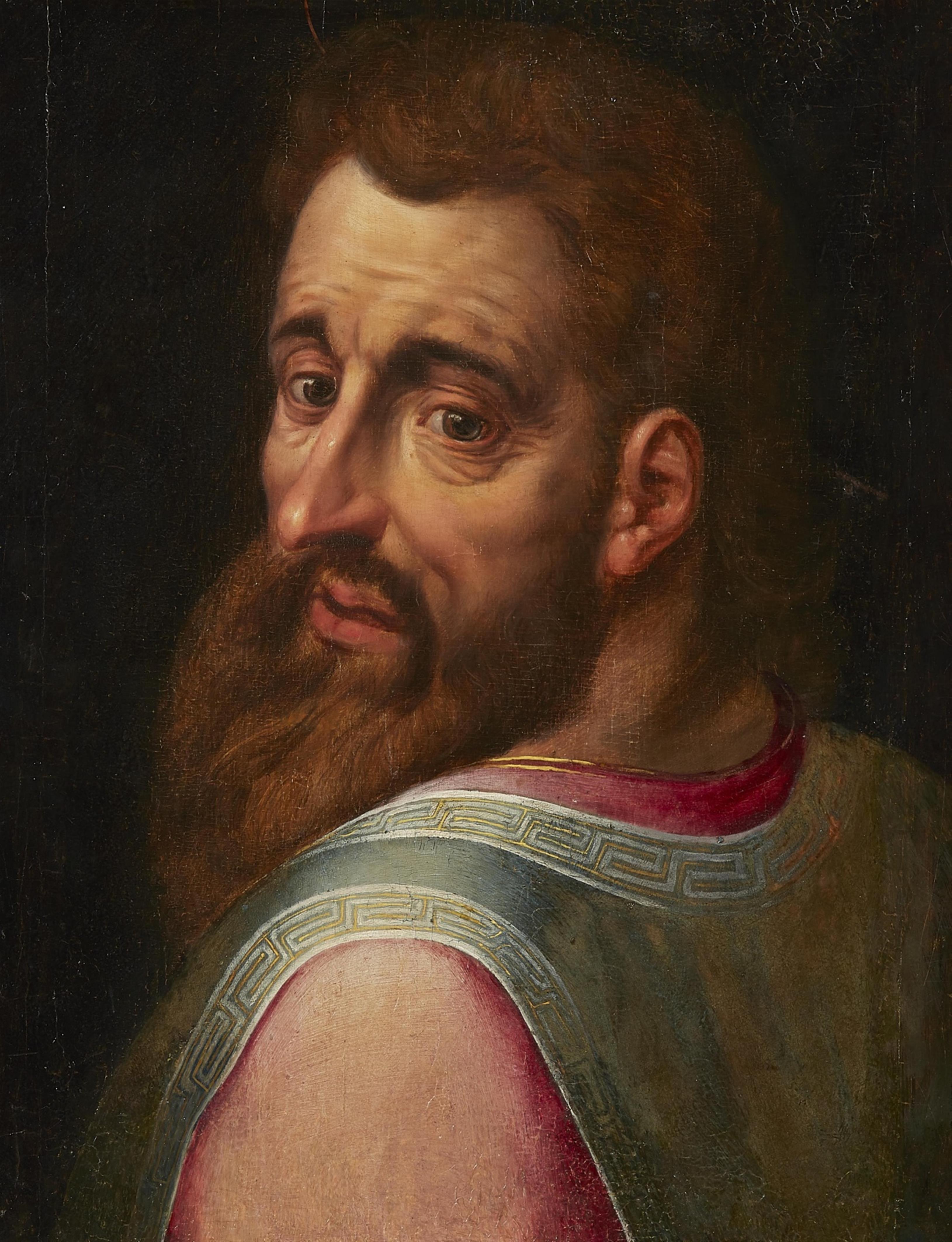 Flemish School 17th century - Bearded Man looking over his Shoulder - image-1