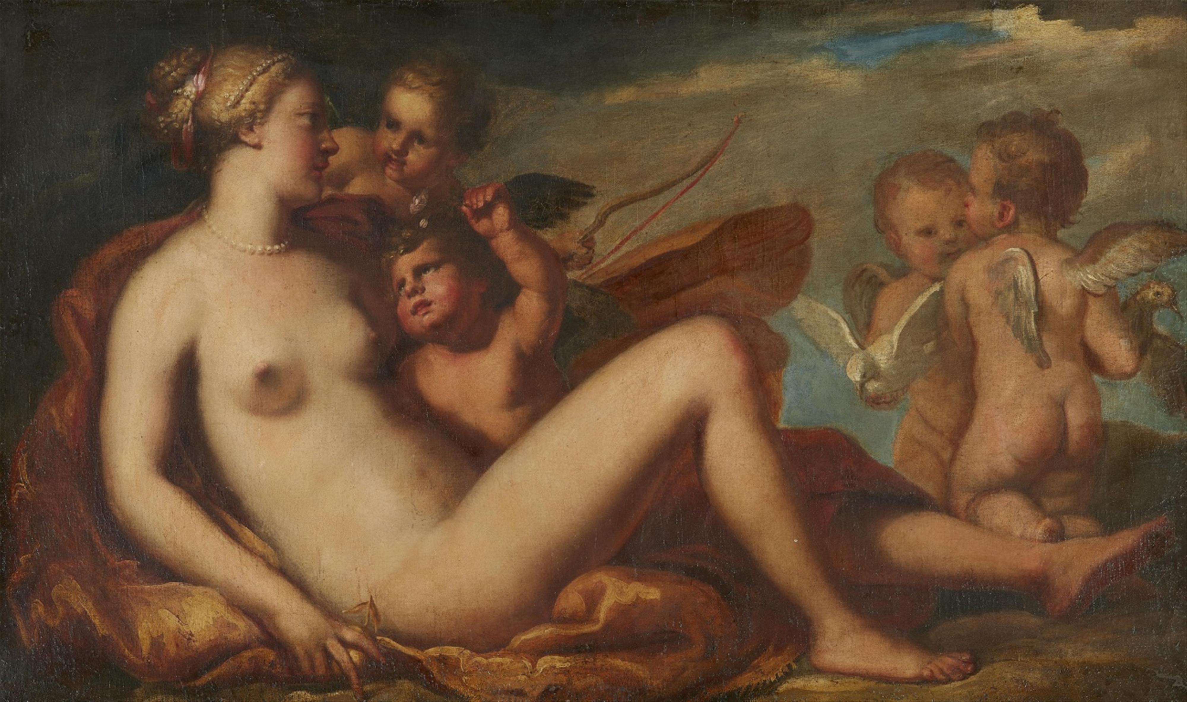 Pietro Liberi, in der Art - Venus und Cupido mit Amoretten - image-1