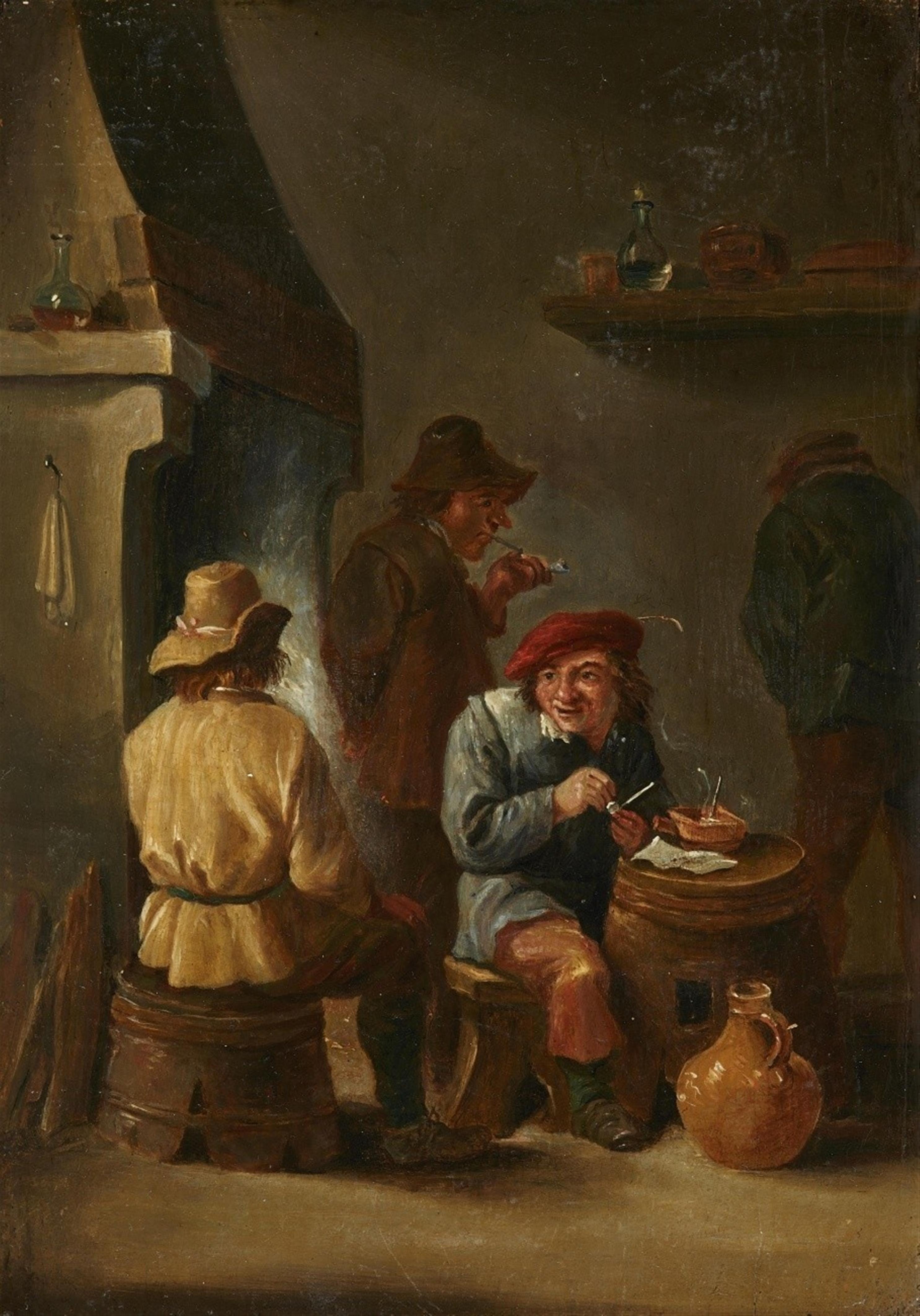 Netherlandish School 17th century - The Smokers - image-1