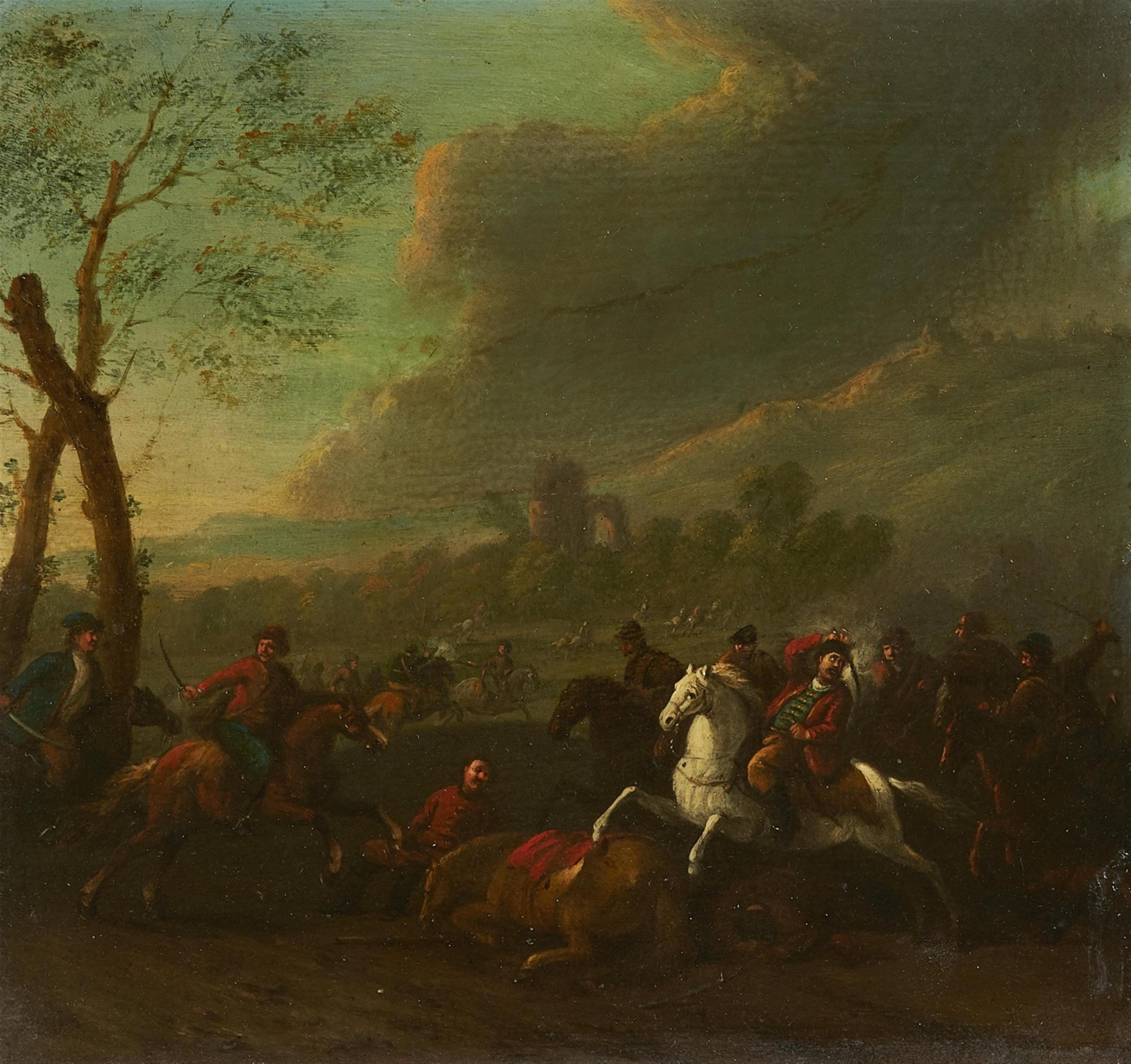 Netherlandish School late 17th century - Cavalry Battle - image-1