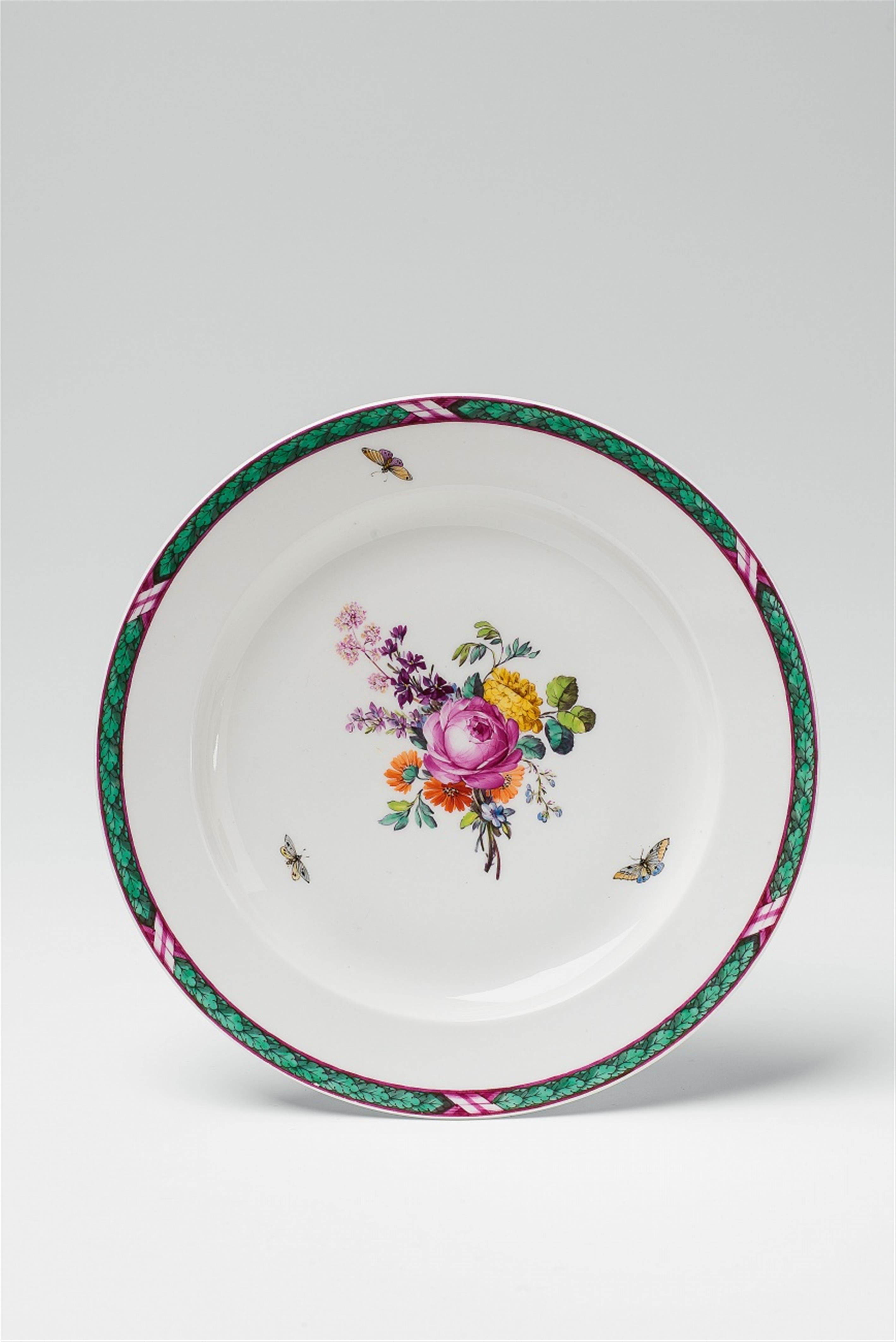 A Berlin KPM porcelain dinner plate with an oakleaf border - image-1