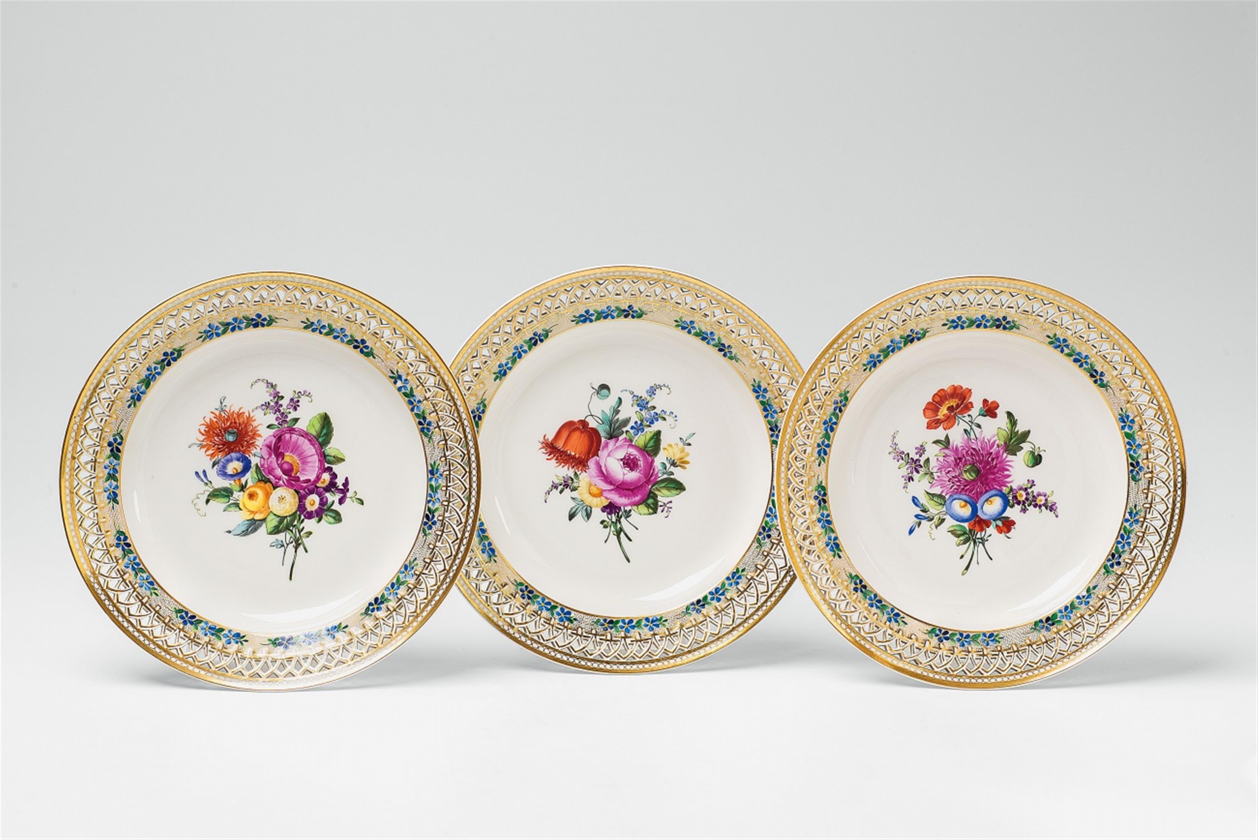 Three Berlin KPM porcelain dessert plates from a dinner service - image-1