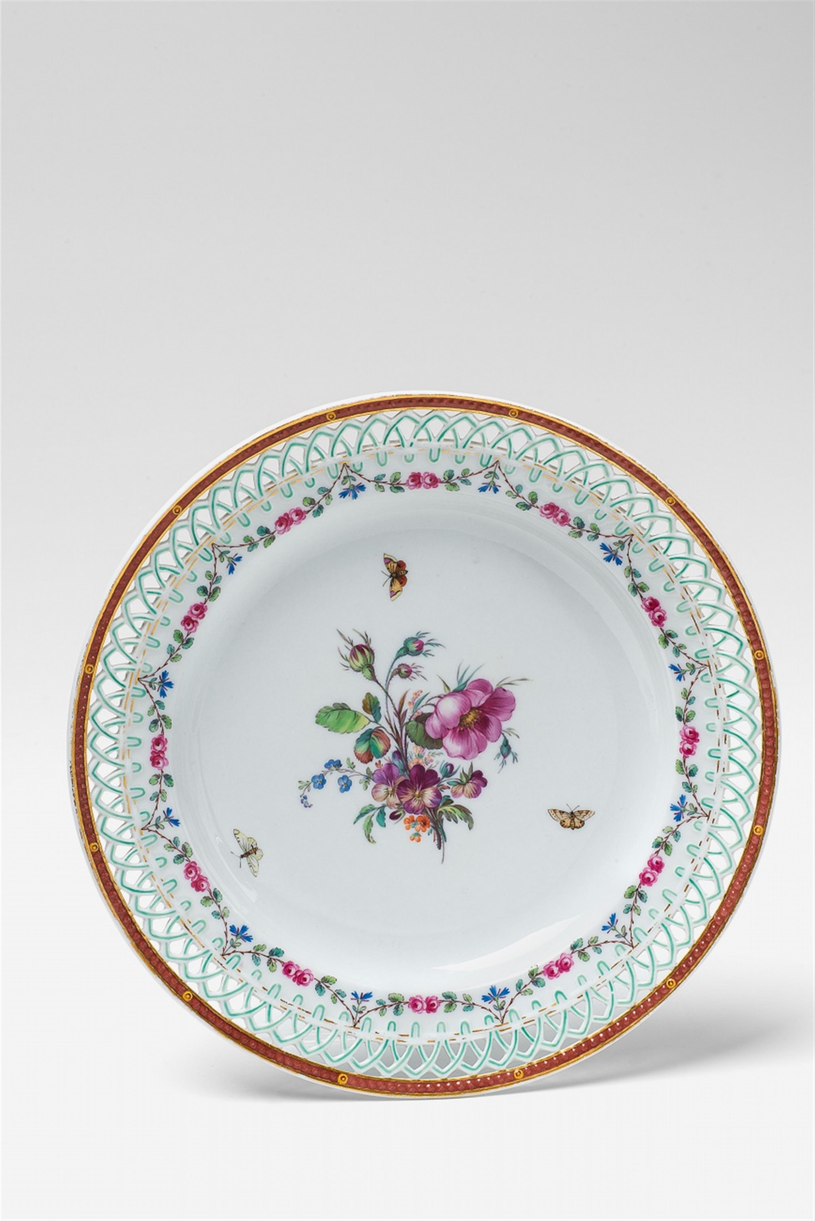 A Berlin KPM porcelain dessert plate with floral decor - image-1