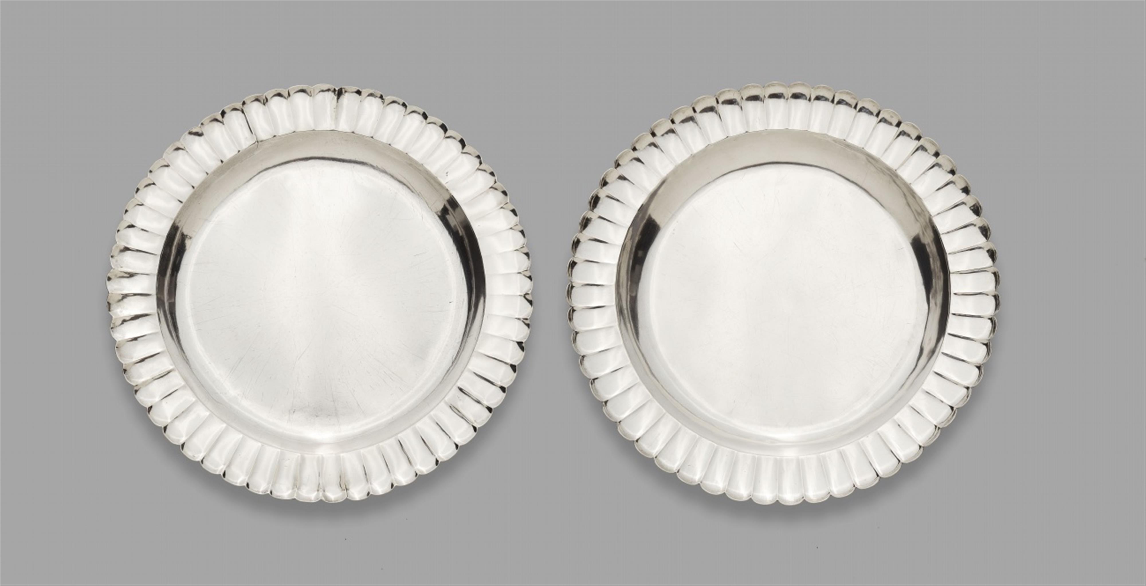 A pair of Berlin and Potsdam silver platters made for the Counts of Schwerin - image-1
