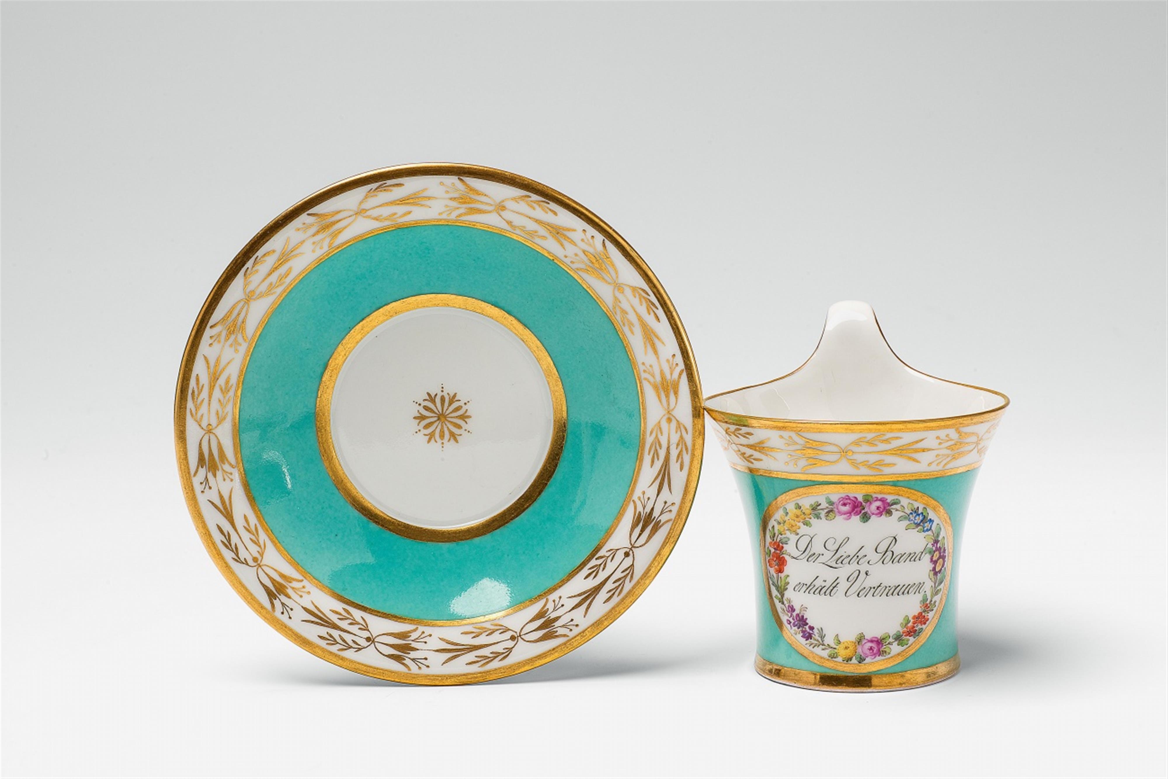A Neoclassical Berlin KPM porcelain cup and saucer - image-1