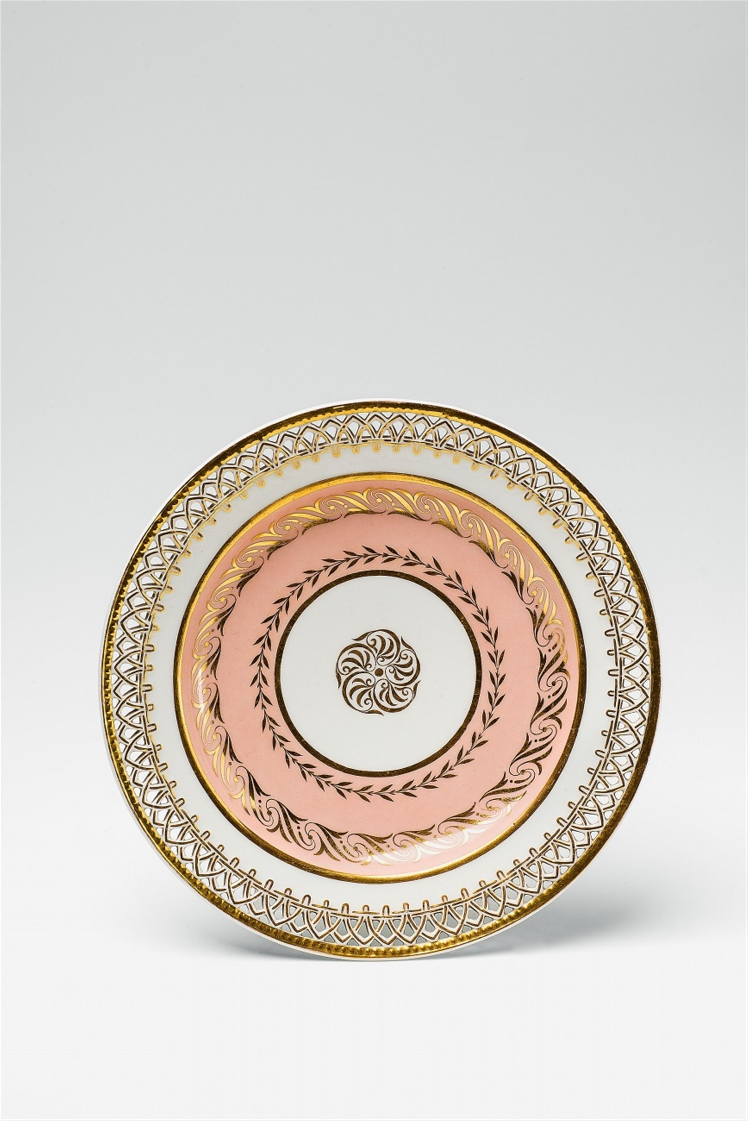 A Berlin KPM porcelain dessert plate with Neoclassical tendril decor - image-1