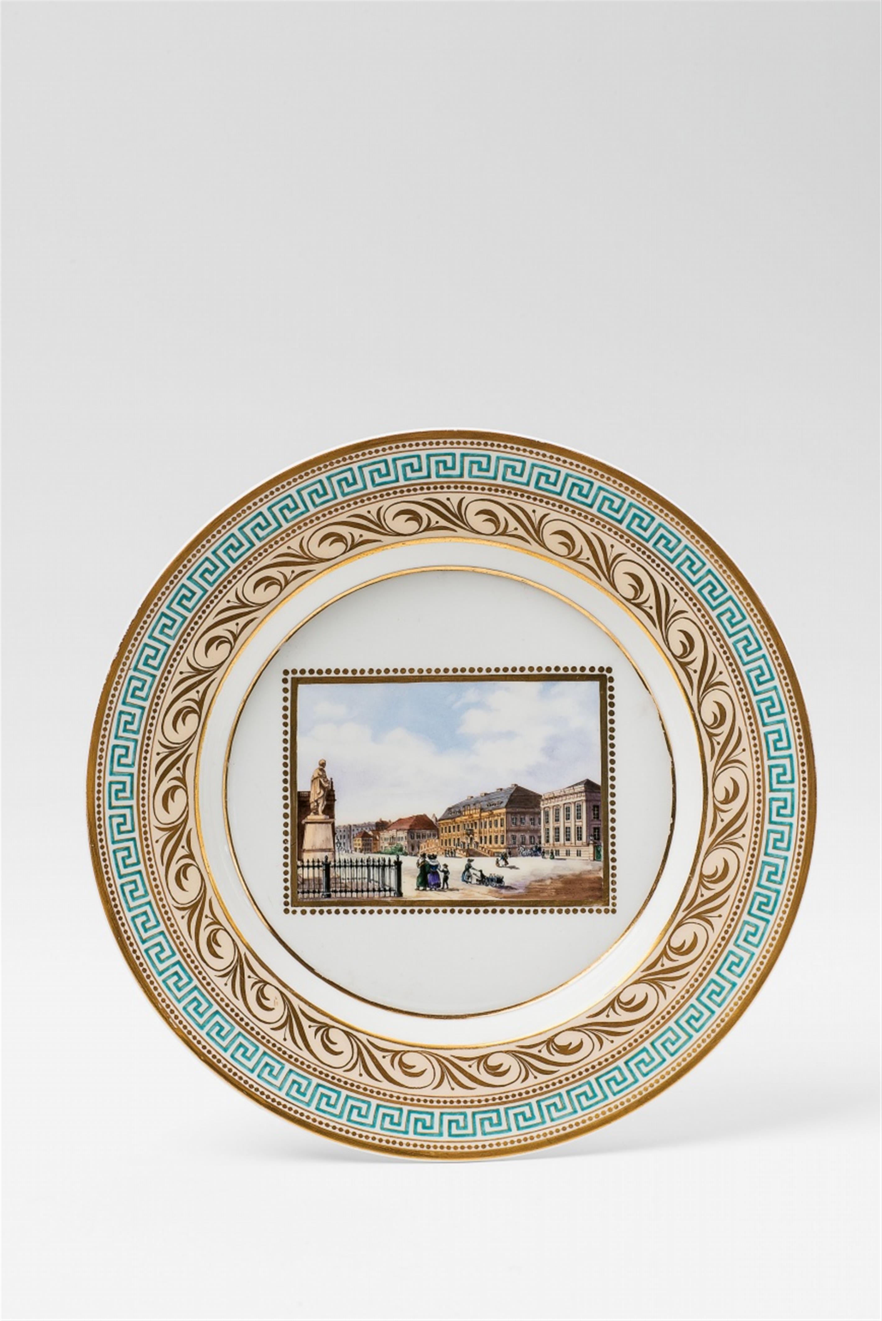 A Berlin KPM porcelain plate with a view of the Kronprinzenpalais - image-2