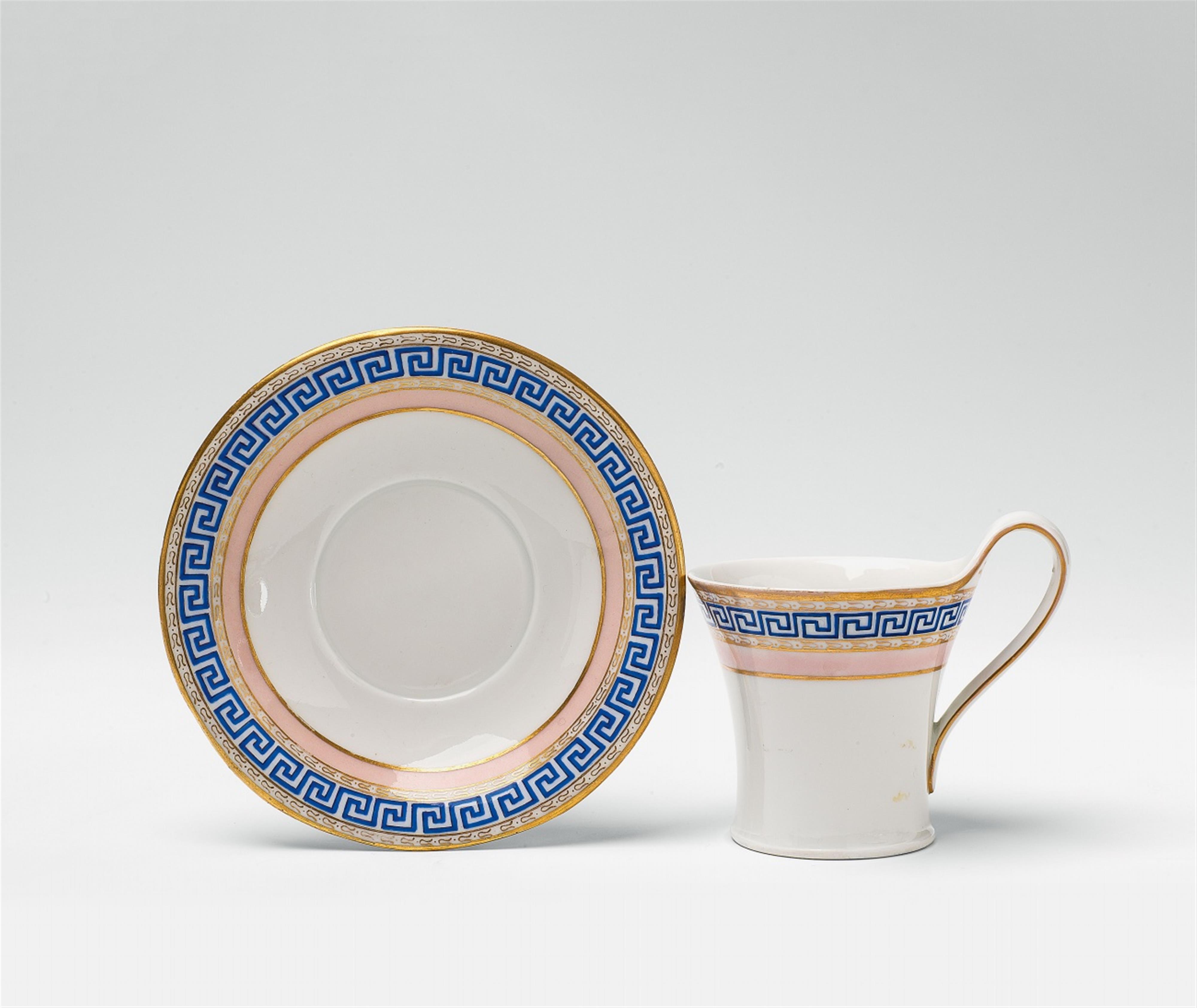 A Berlin KPM porcelain cup with a meander border - image-1