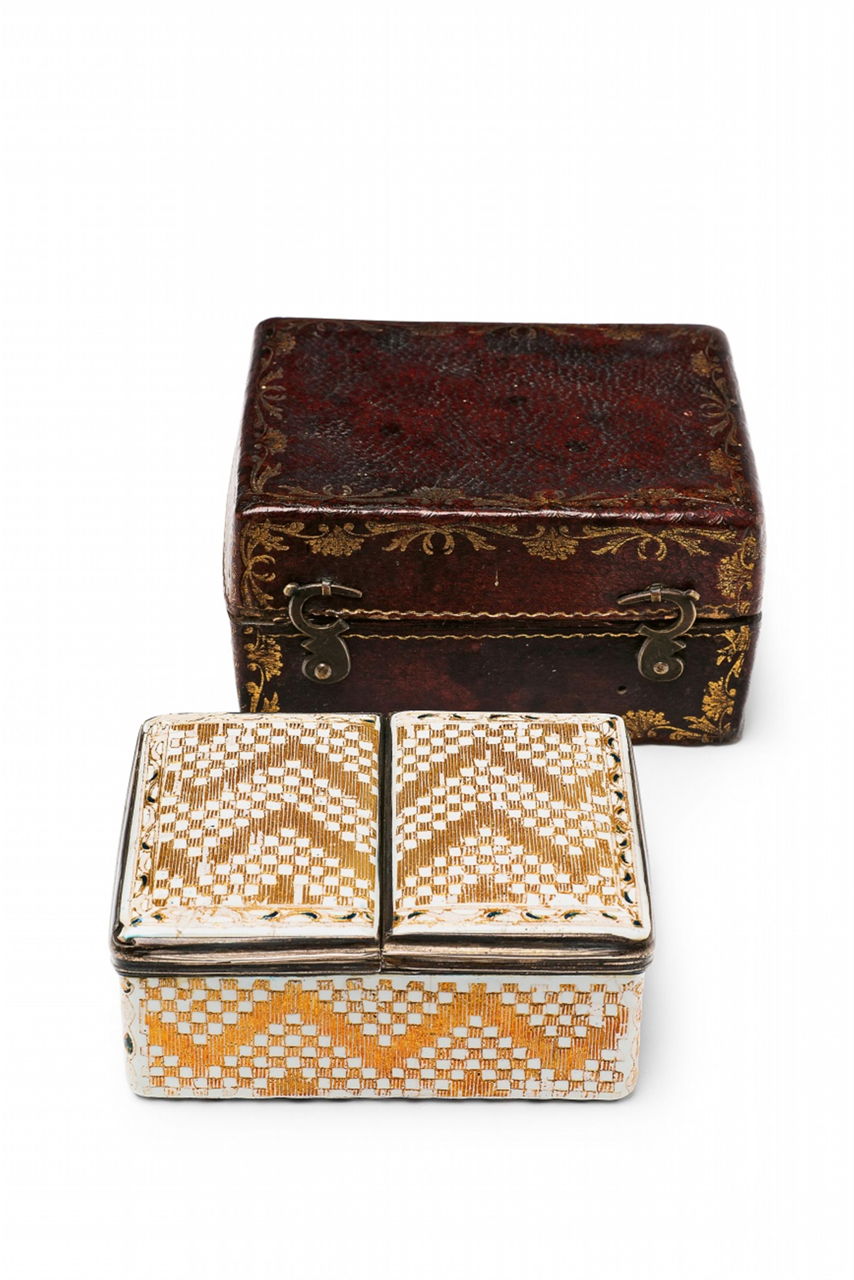 A Berlin silver-mounted enamelled double-box - image-1