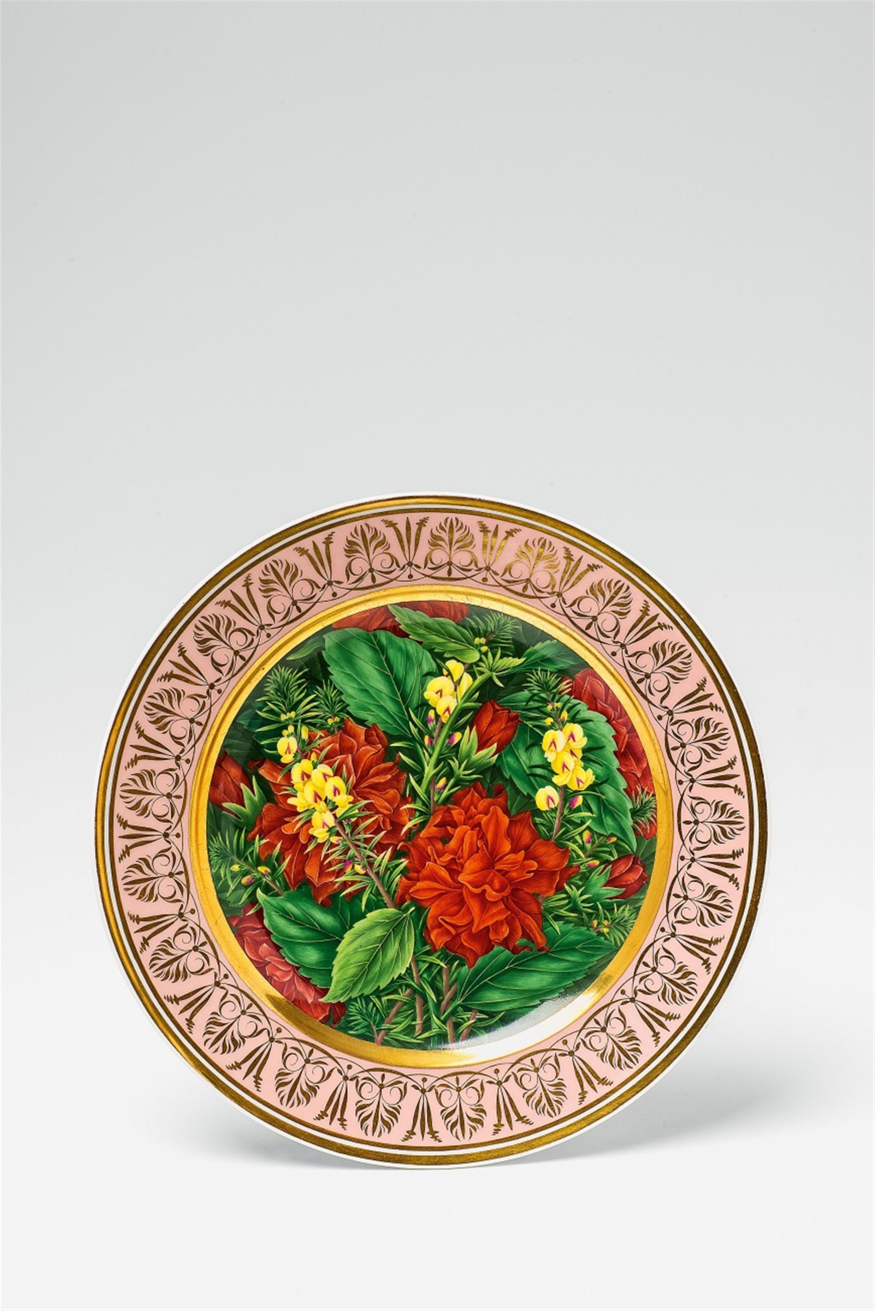 A Berlin KPM porcelain plate with gorse flower decor - image-1