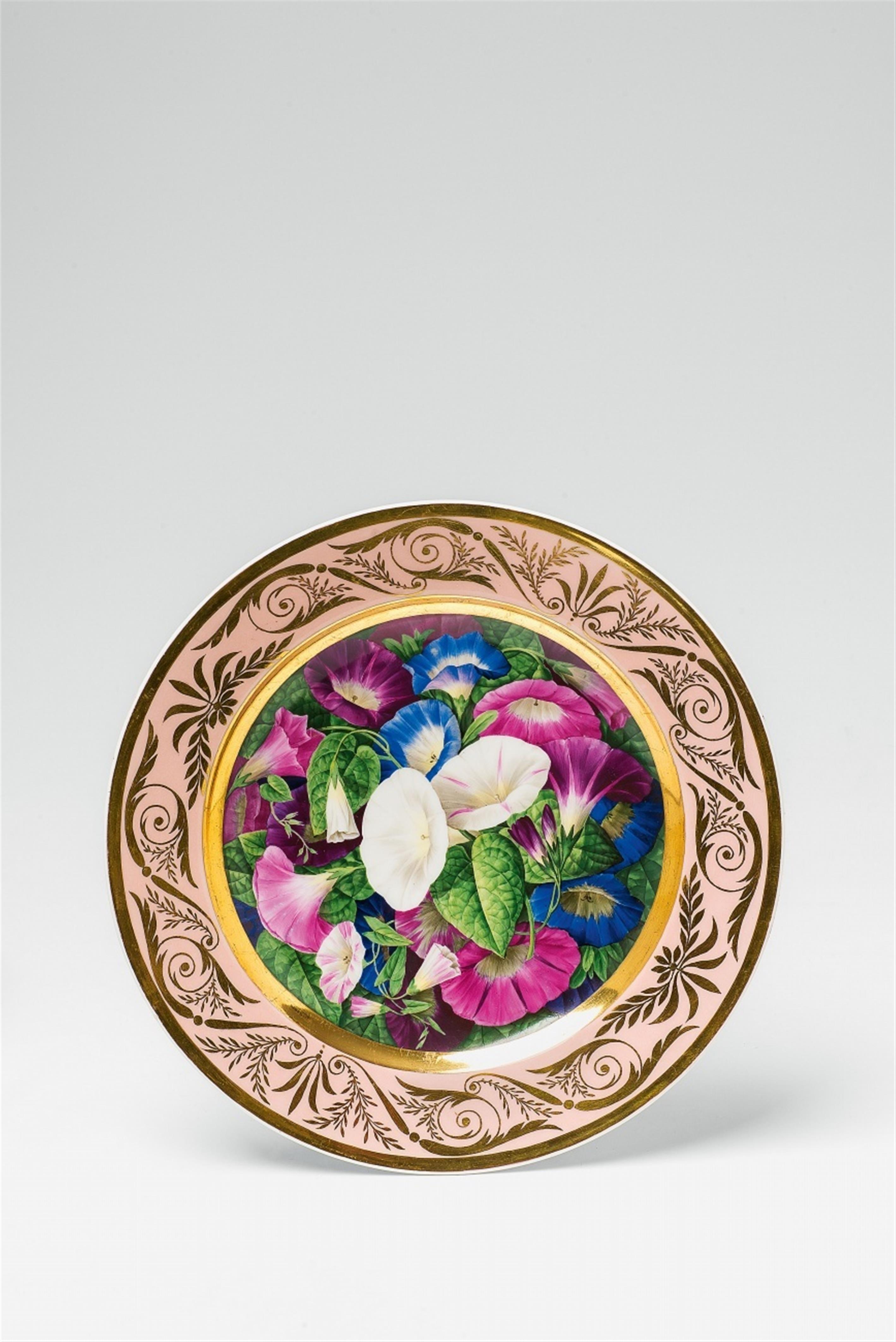 A Berlin KPM porcelain plate with morning glory flowers - image-1