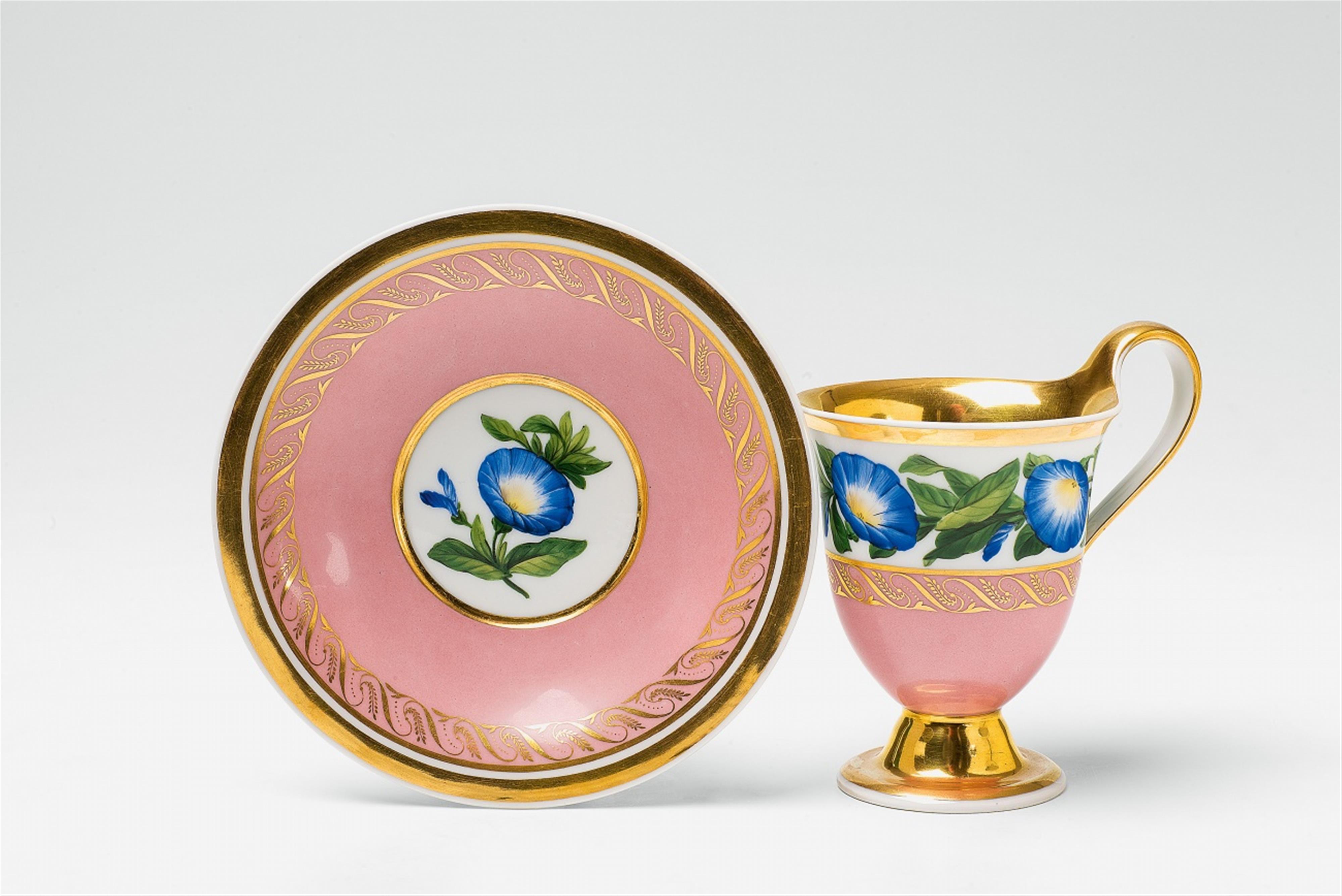 A Berlin KPM porcelain cup from the service with blue morning glories made for Charlottenburg Palace - image-1