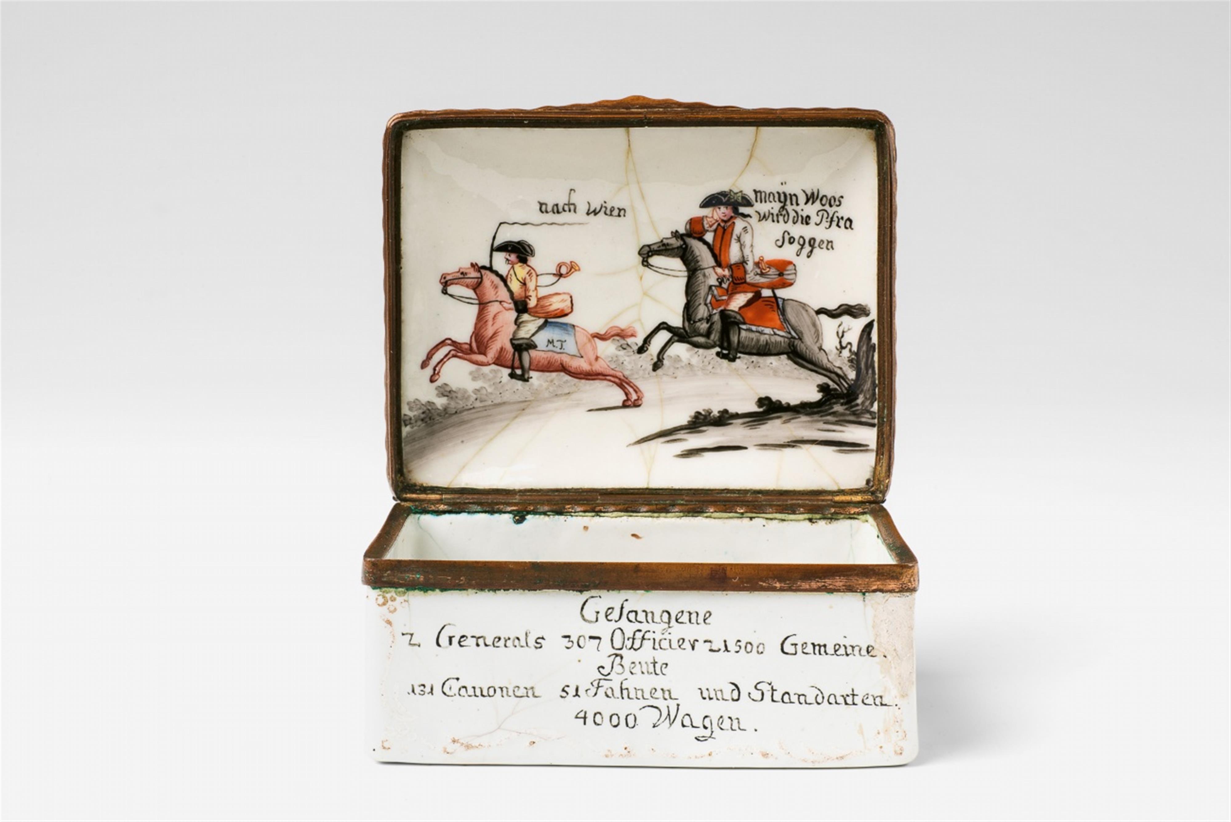 An enamel snuff box commemorating the victory of Borna / Leuthen in Silesia - image-2