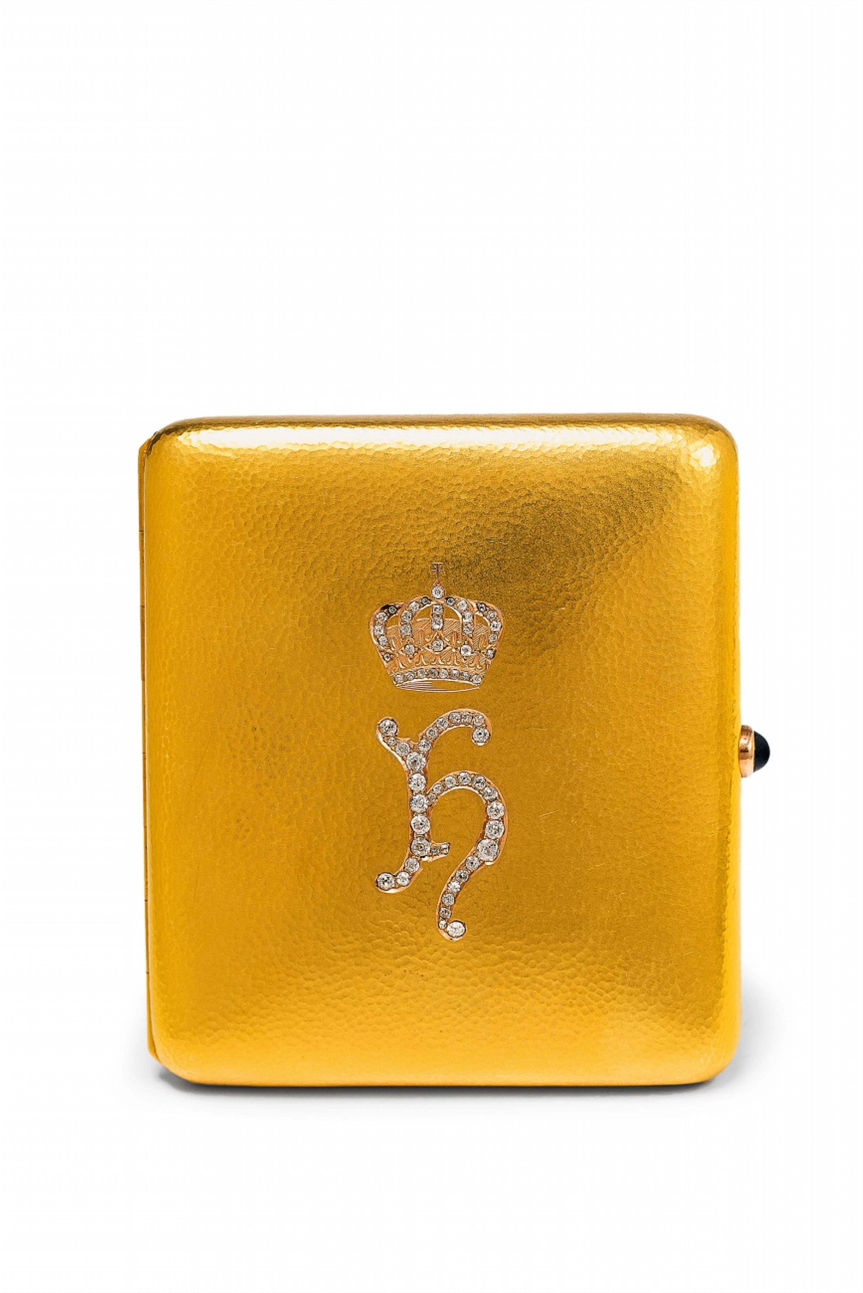 A 14k gold royal presentation cigarette case from King Haakon of Norway - image-1