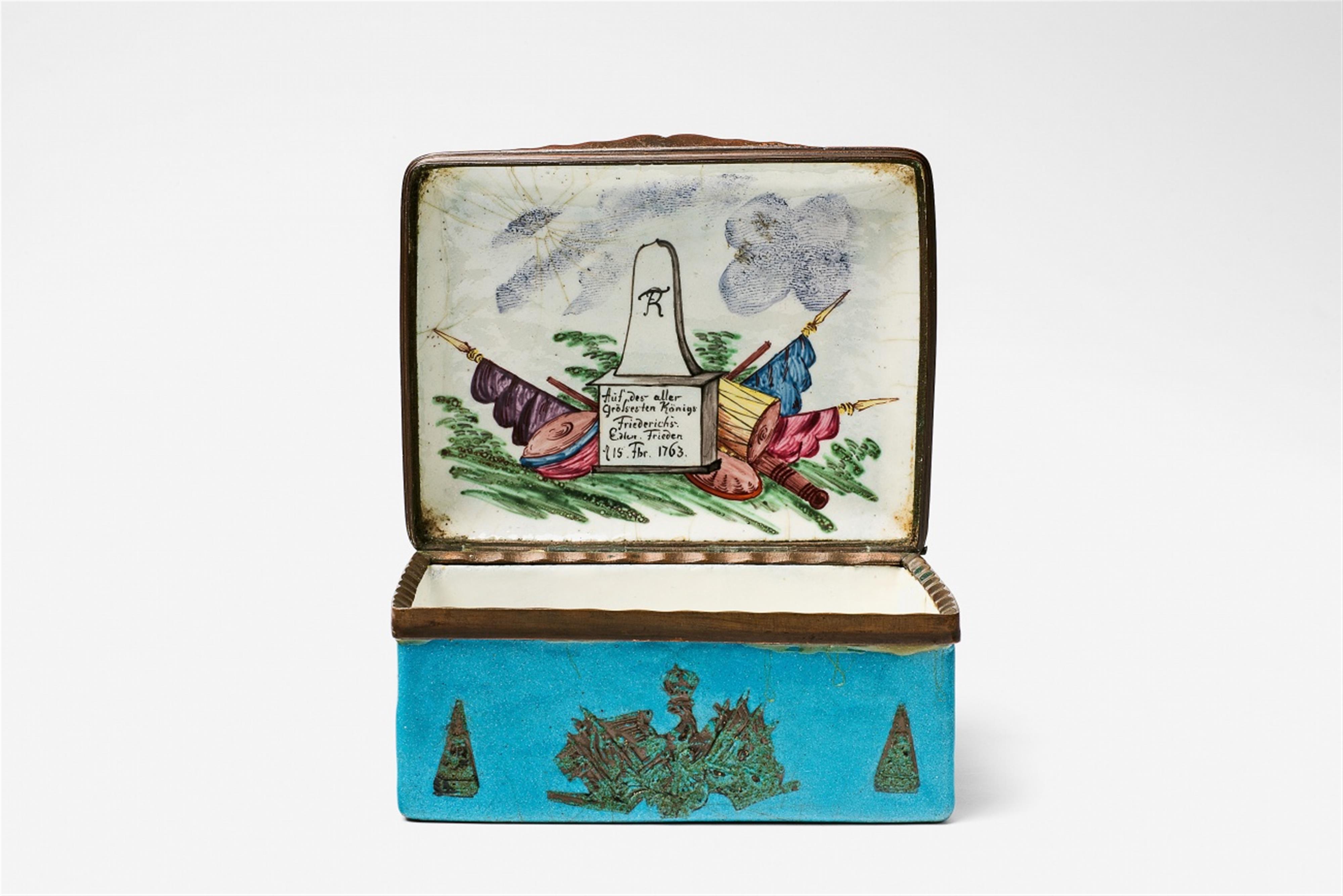 Enamelled snuff box commemorating the Peace of Hubertusburg - image-2