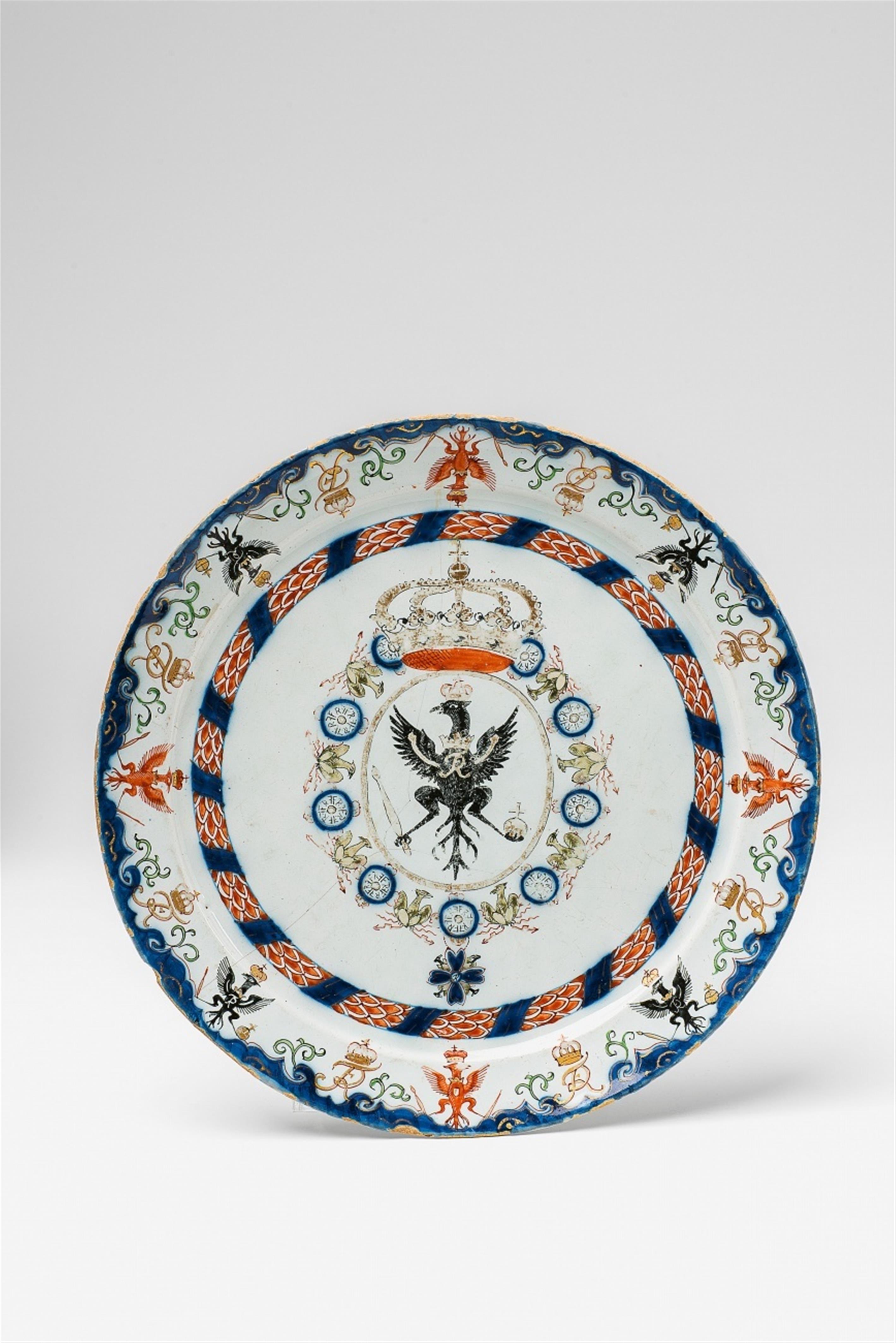 A rare faience plate from the service for the Order of the Black Eagle - image-1