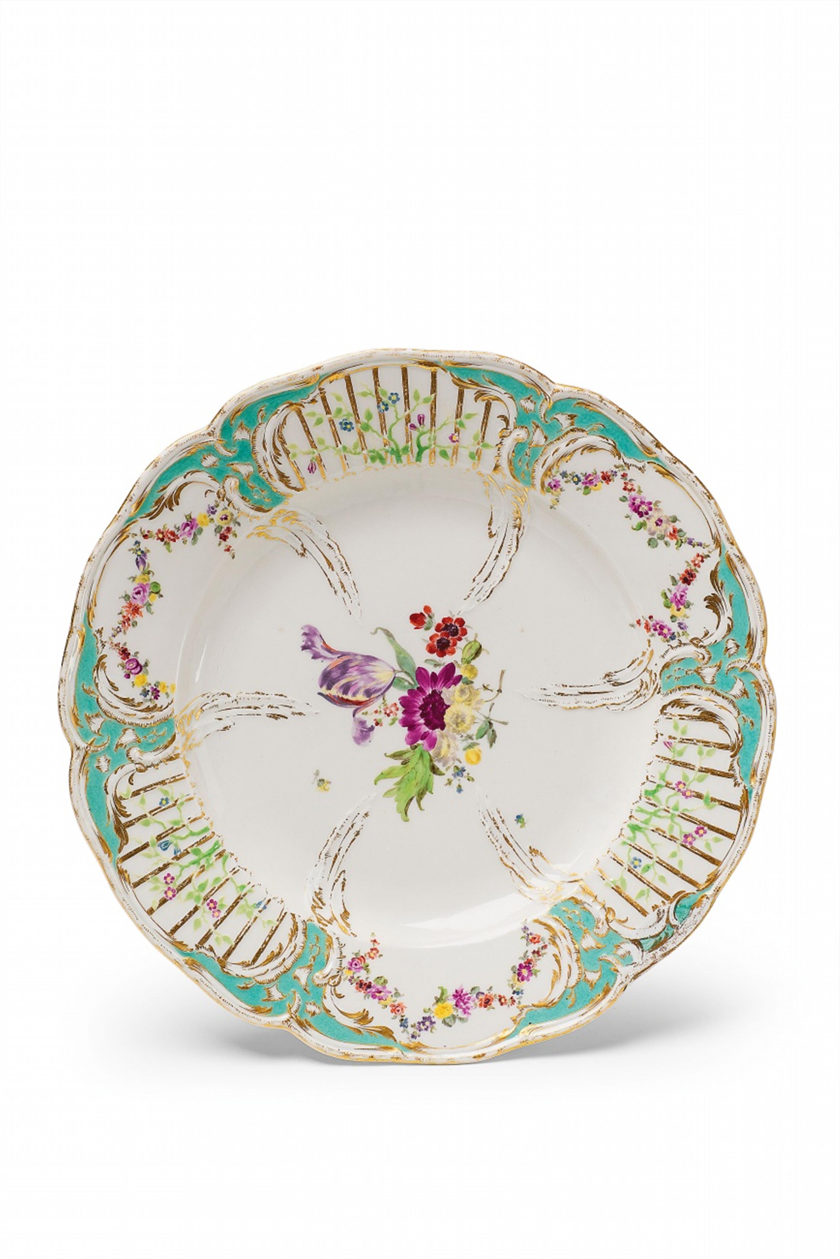A plate from the green table service, the "2. Potsdam´sche" service, made for Frederick II - image-1