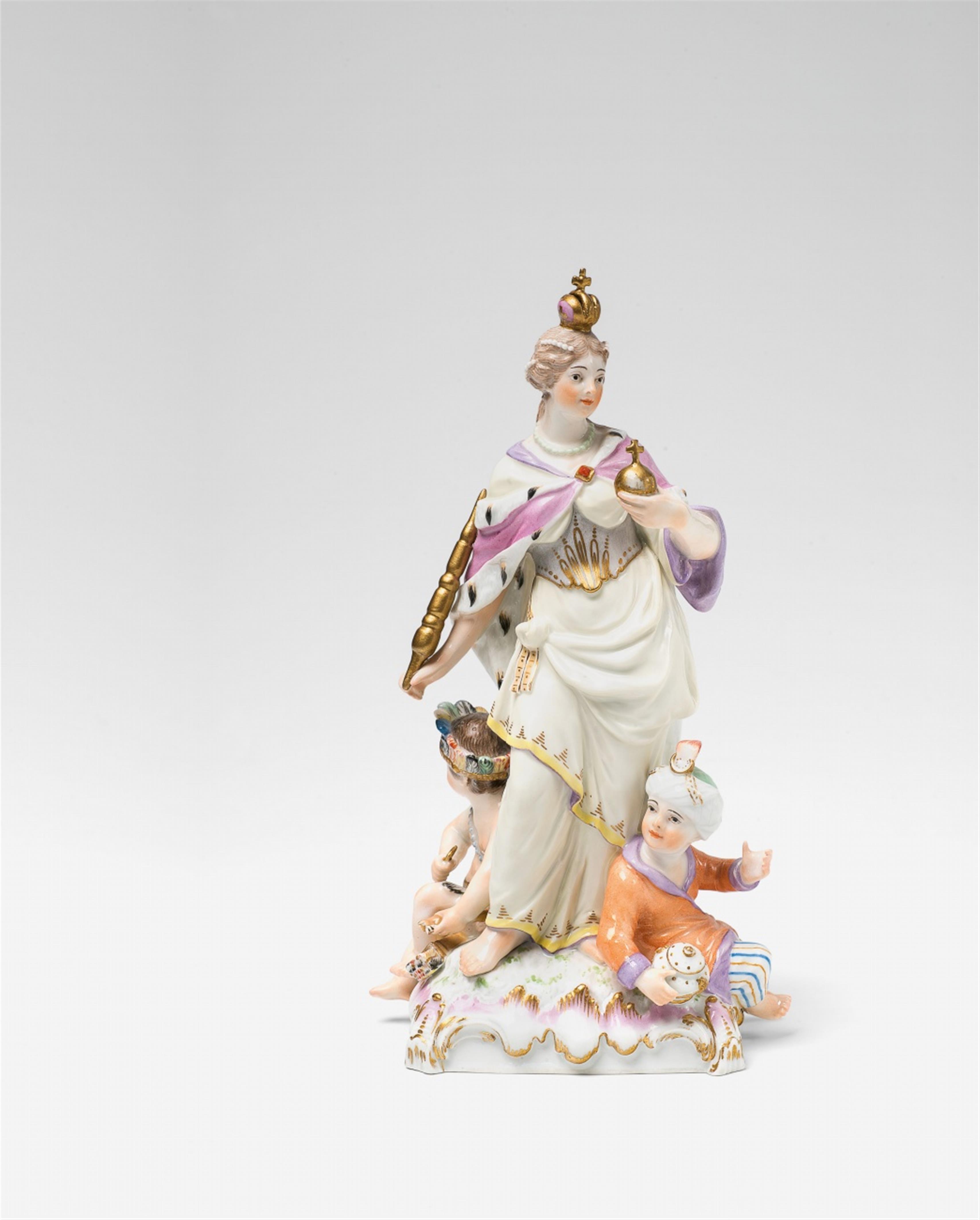 A Berlin KPM allegorical porcelain group representing the four continents - image-1