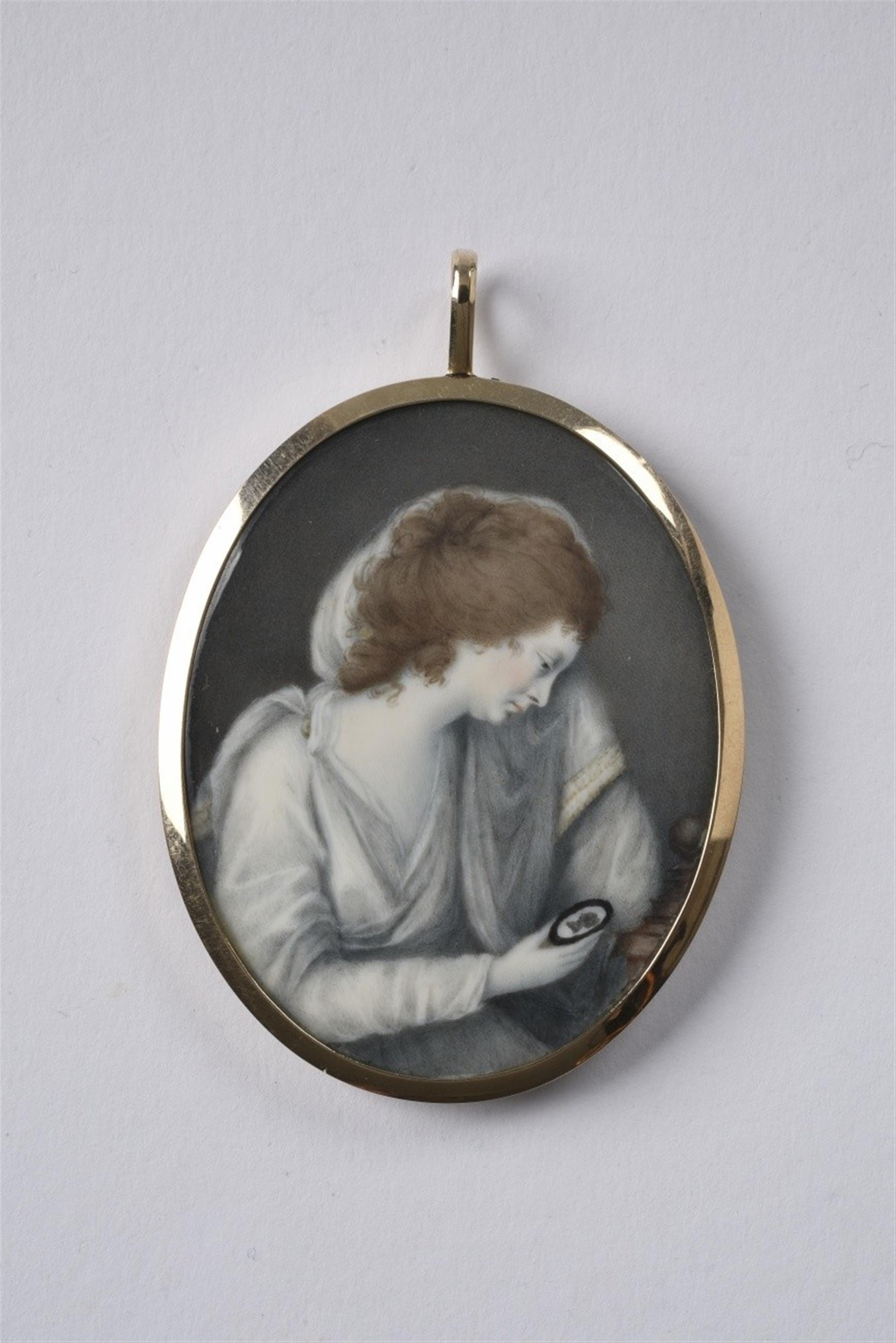Portrait miniature of a lady with a portrait miniature - image-1