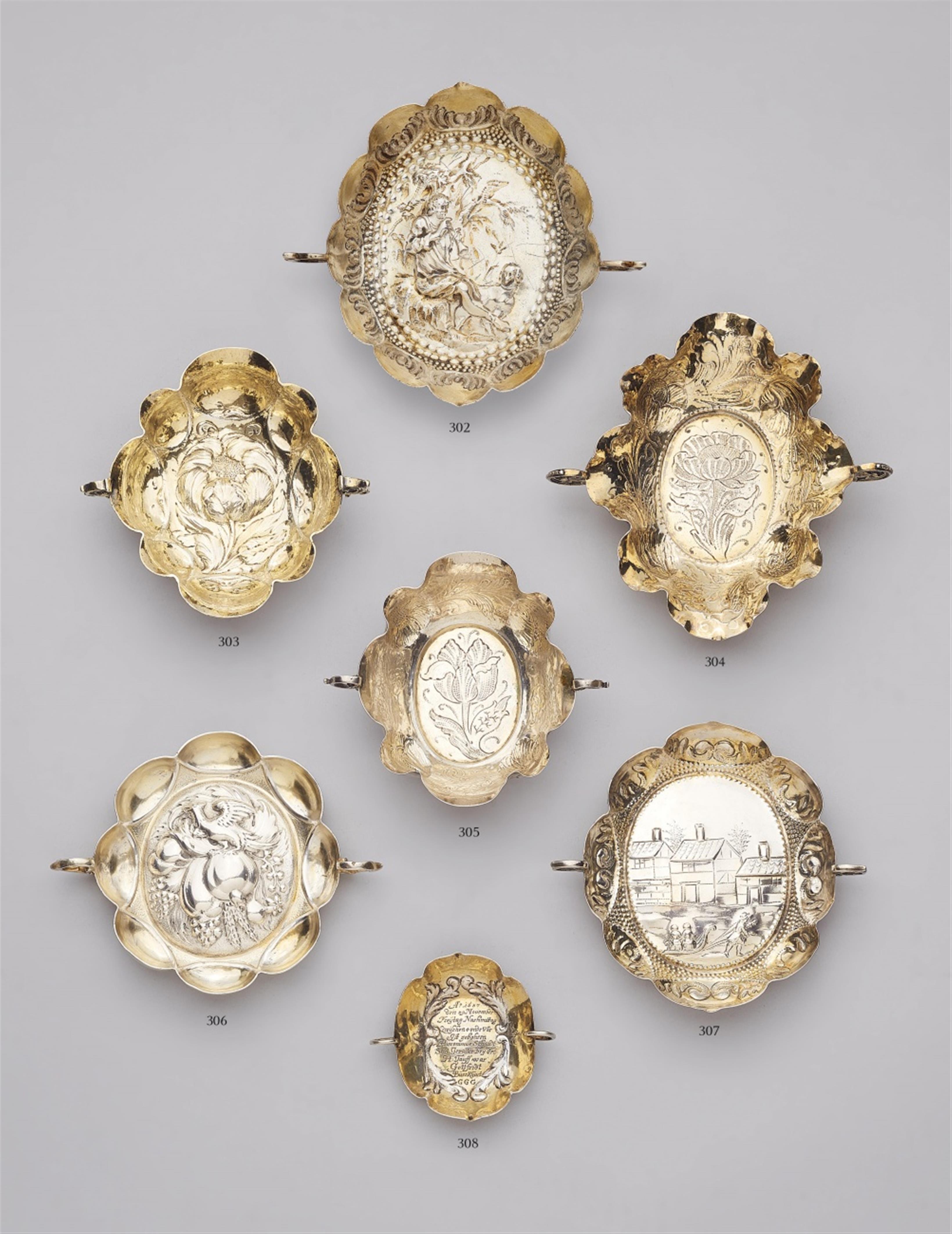 An Augsburg silver gilt brandy bowl - image-1