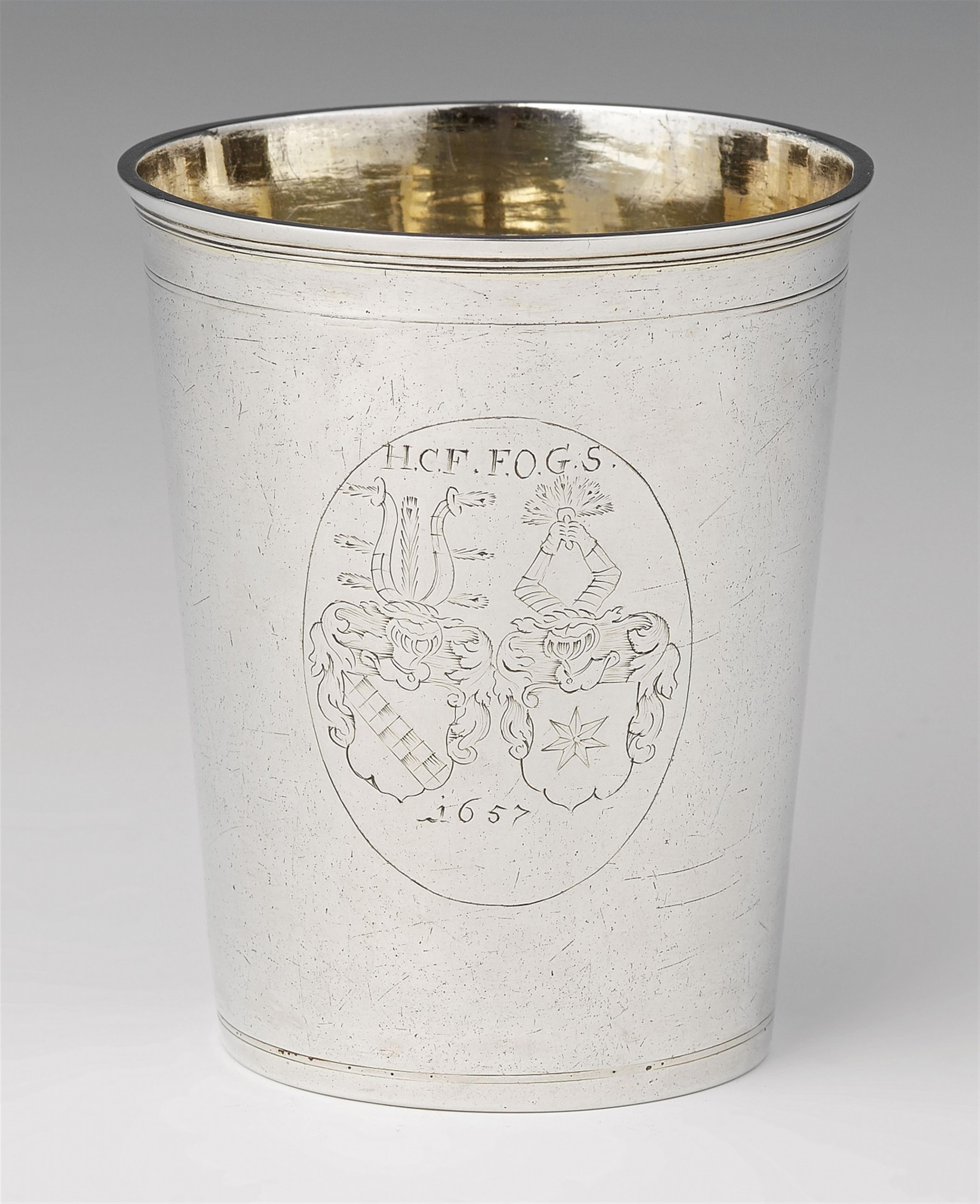 A Hamburg Baroque silver beaker - image-1