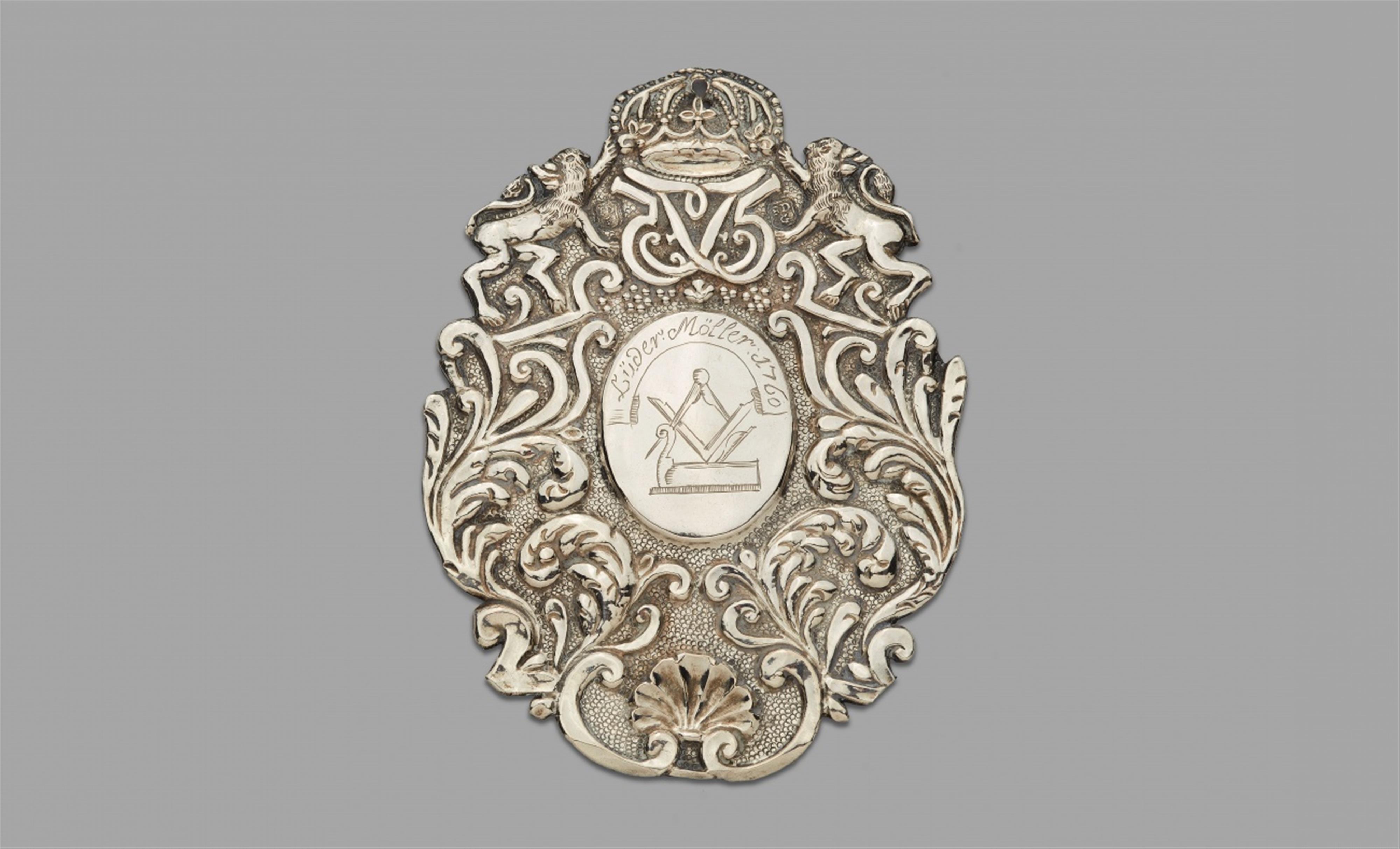 A rare Elmshorn silver guild shield - image-1