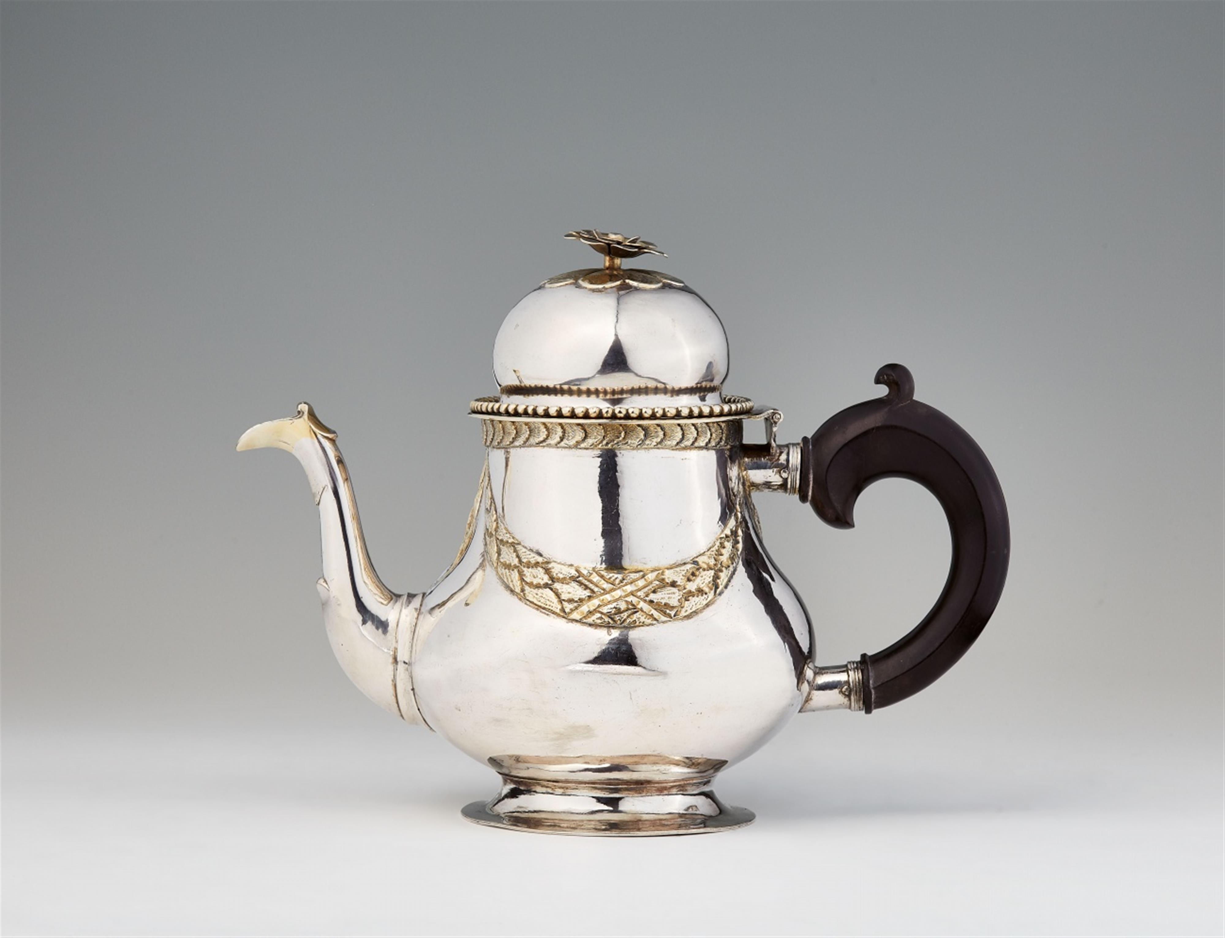 A rare parcel gilt Ottendorf silver teapot - image-1