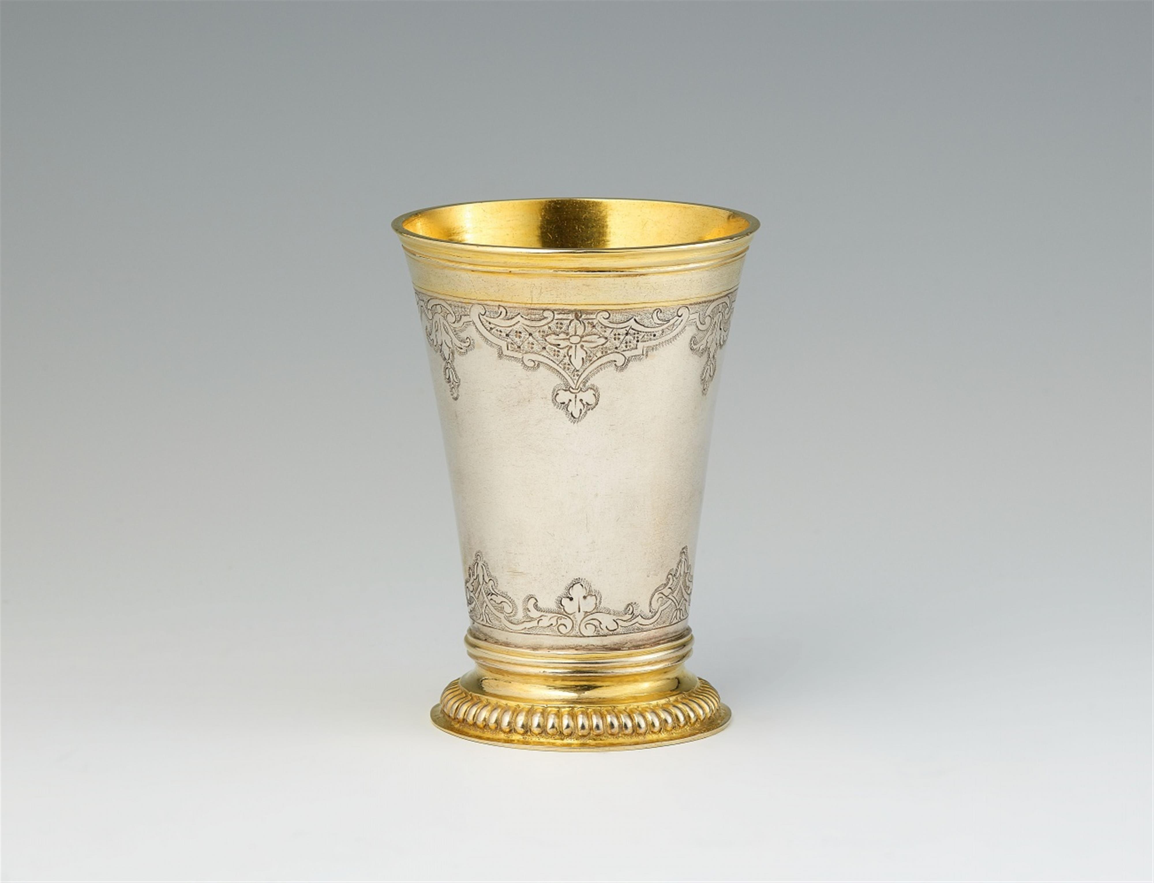 A Nuremberg Régence parcel gilt silver beaker - image-1