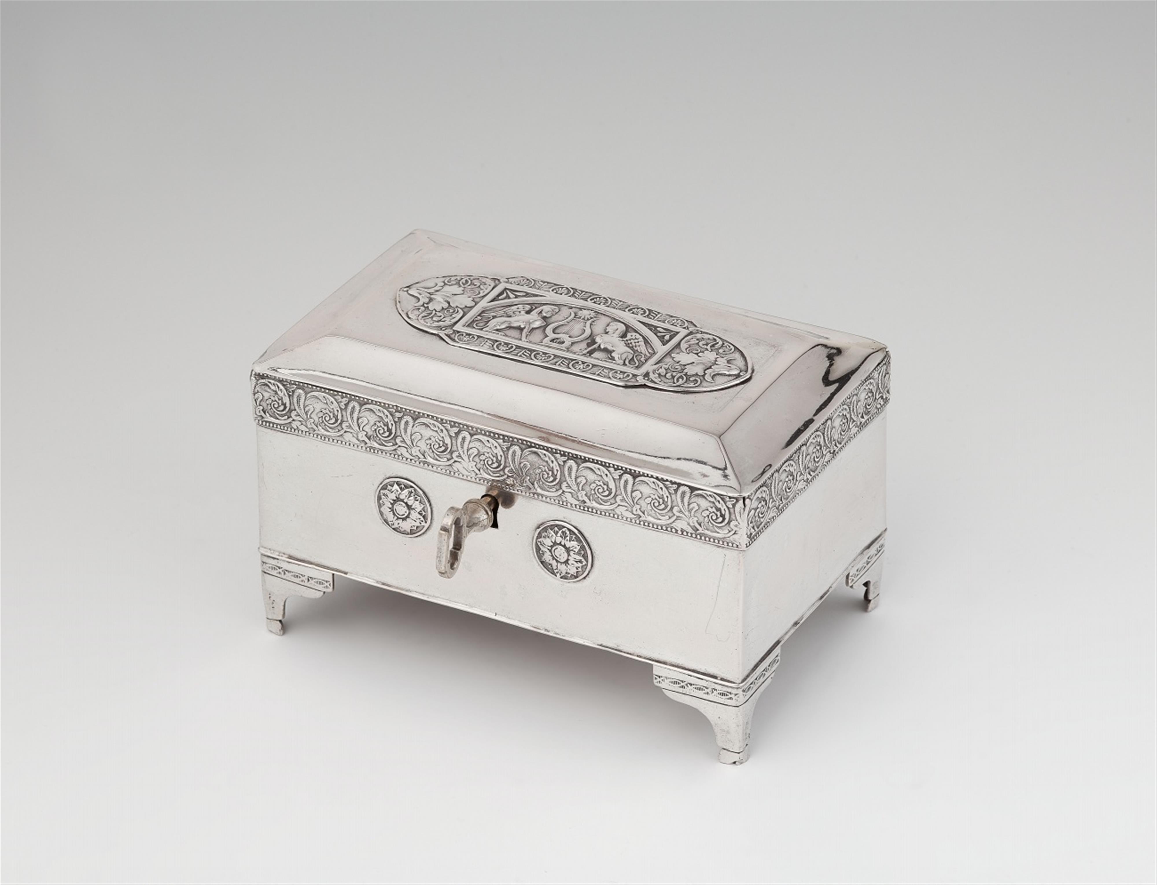 A Neoclassical silver sugar box - image-1