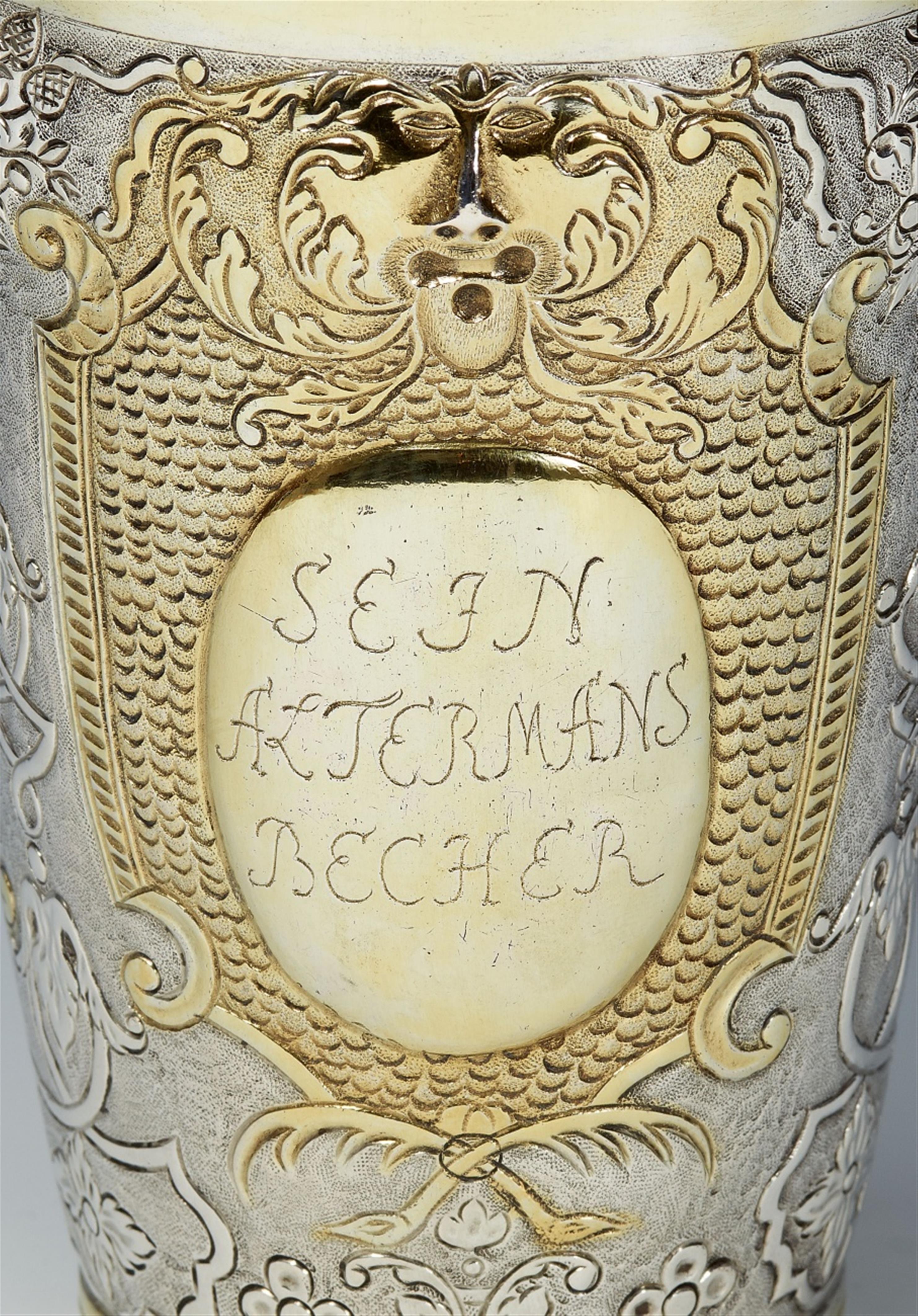 A Stralsund parcel gilt silver guild beaker - image-4