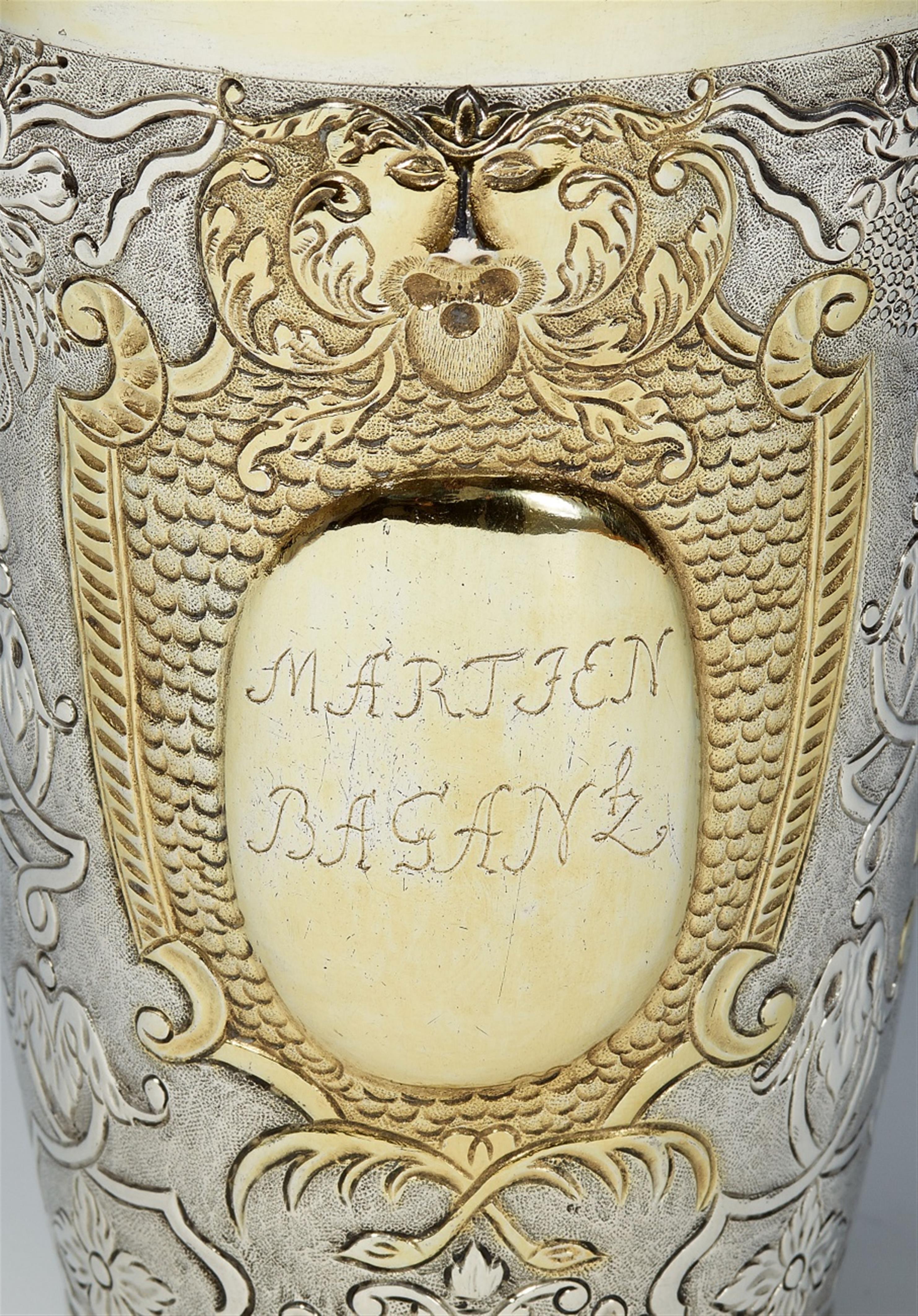 A Stralsund parcel gilt silver guild beaker - image-5