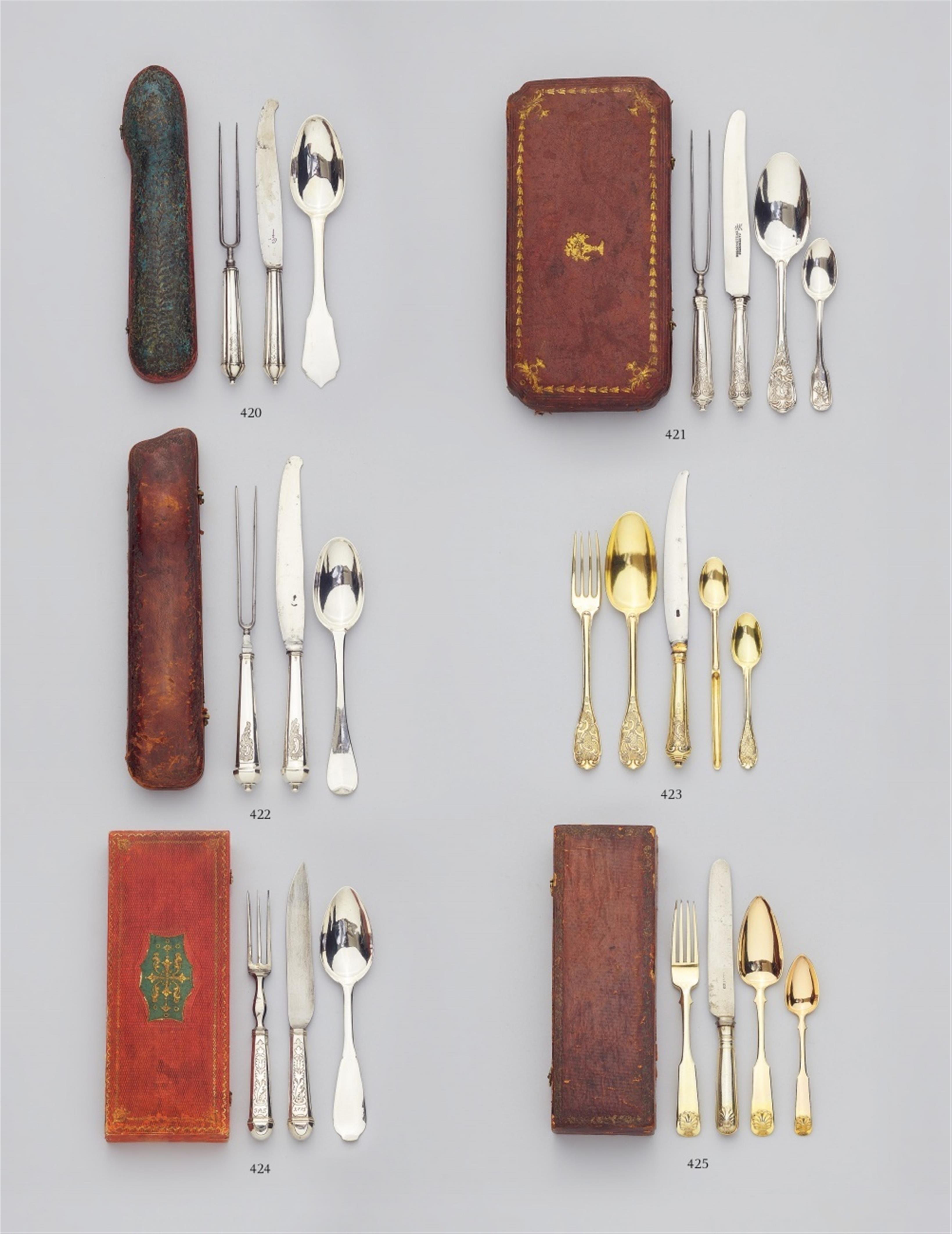 A Salzburg silver travel cutlery set in a case - image-1