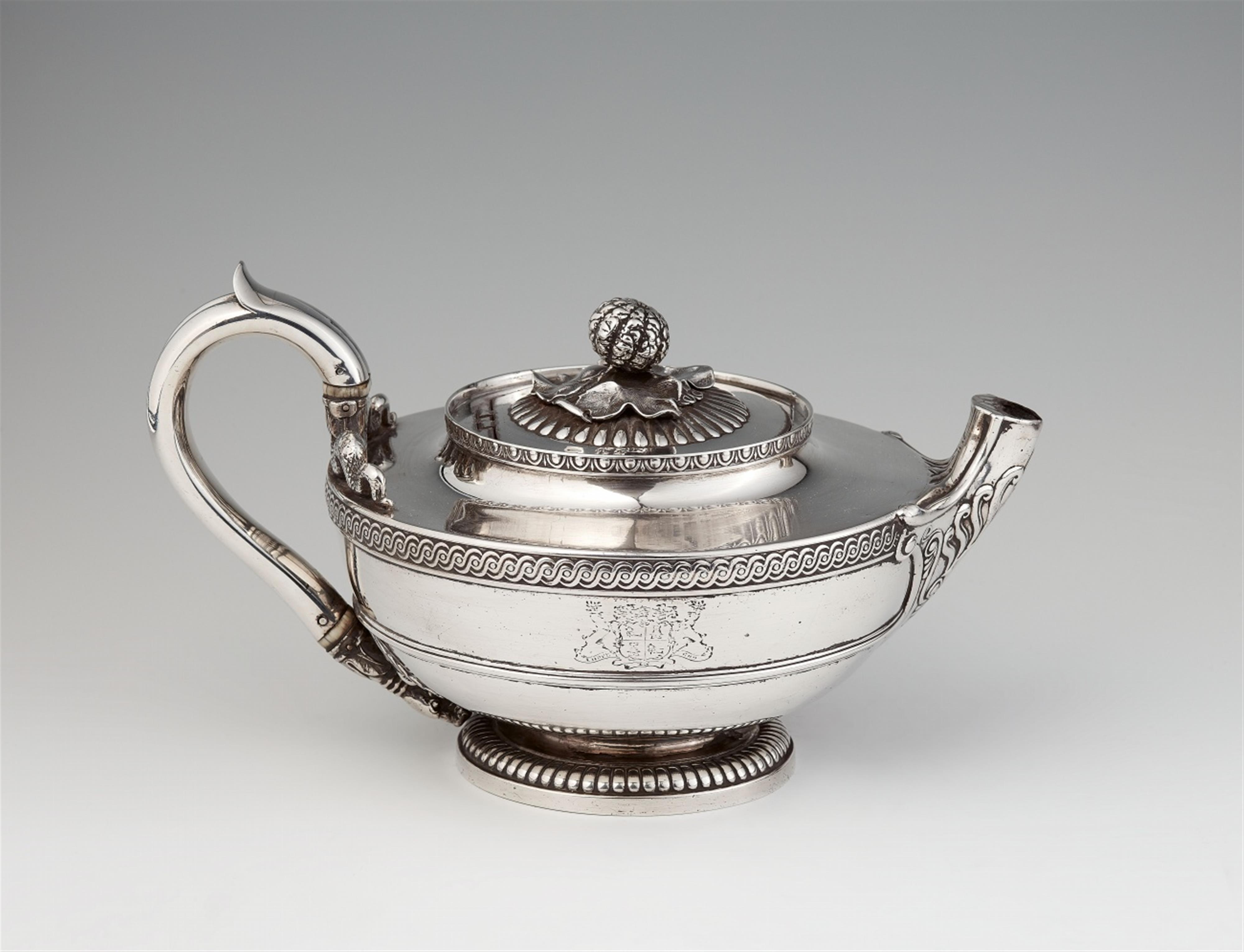 A George IV silver teapot - image-1
