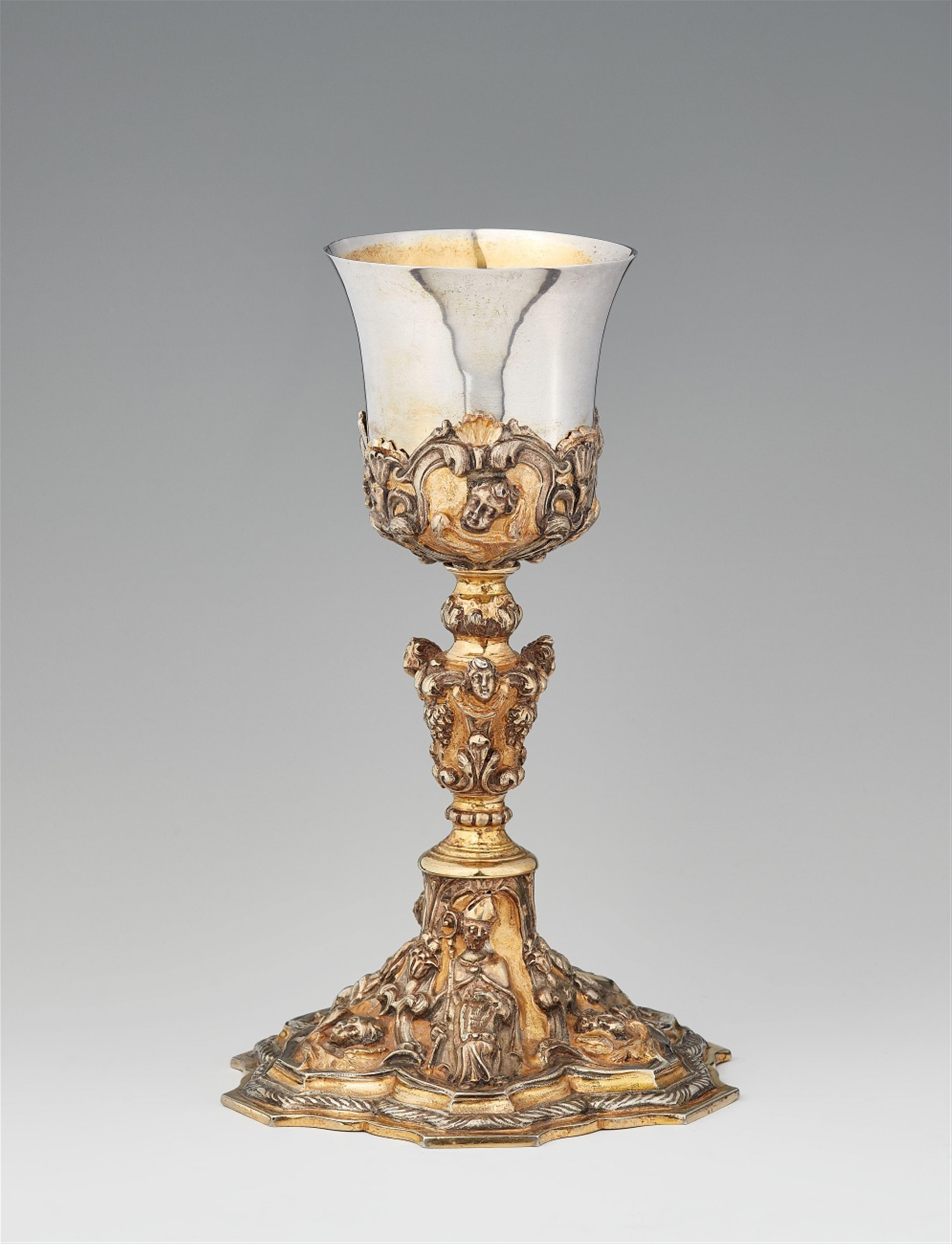 A Venetian silver gilt communion chalice - image-1