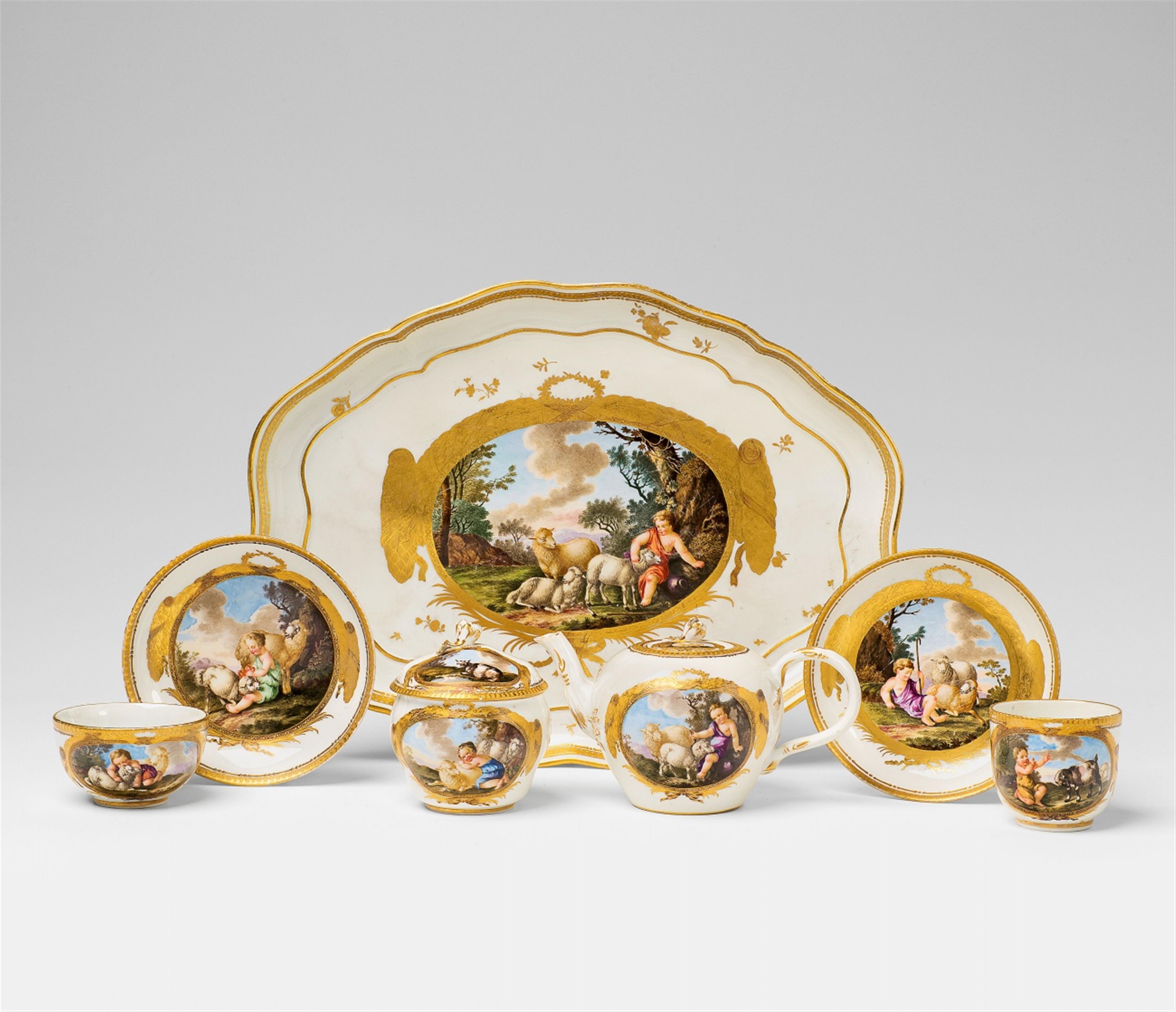 A Meissen porcelain solitaire with pastoral scenes - image-1