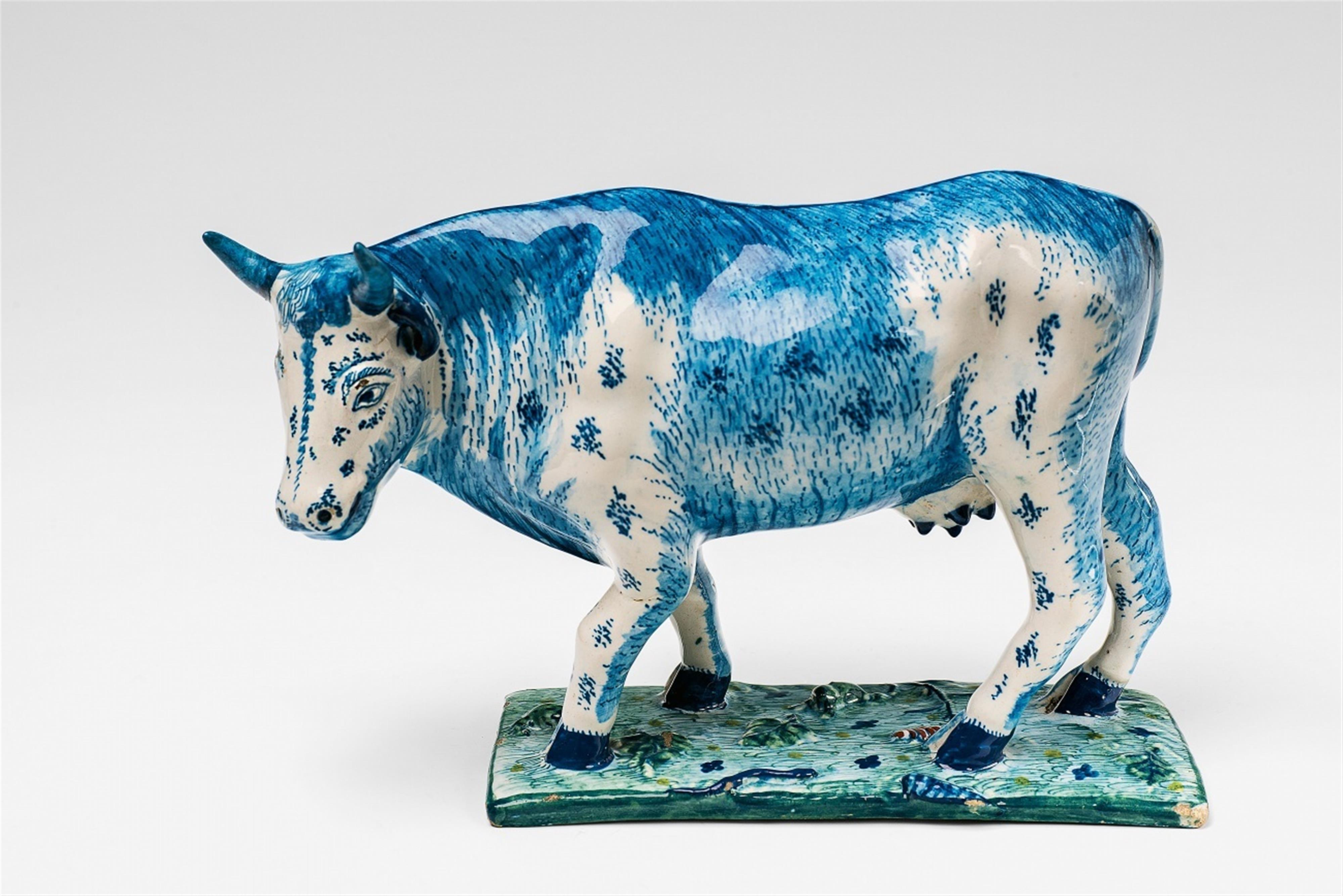 A Delft faience model of a cow - image-1