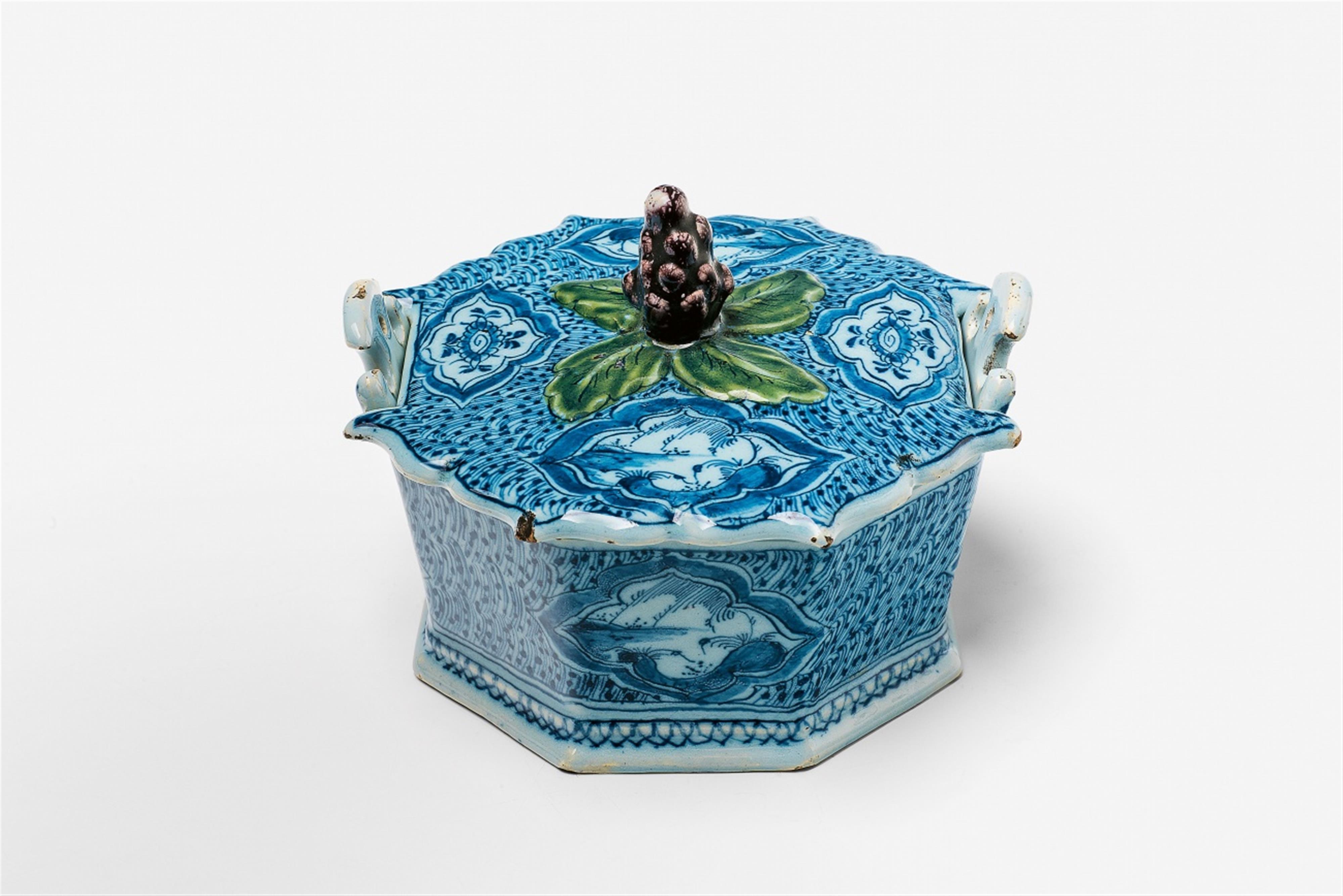 A Delft faience butter dish - image-1