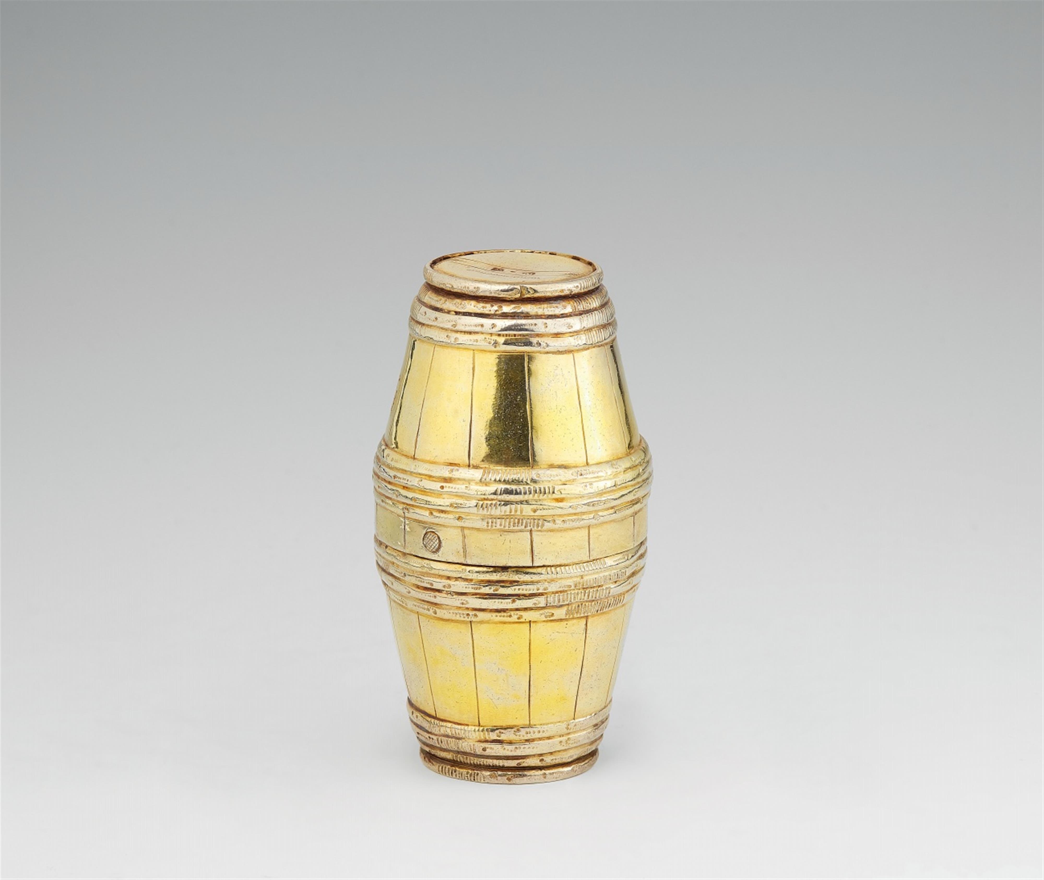A Nuremberg silver gilt double barrel beaker - image-1