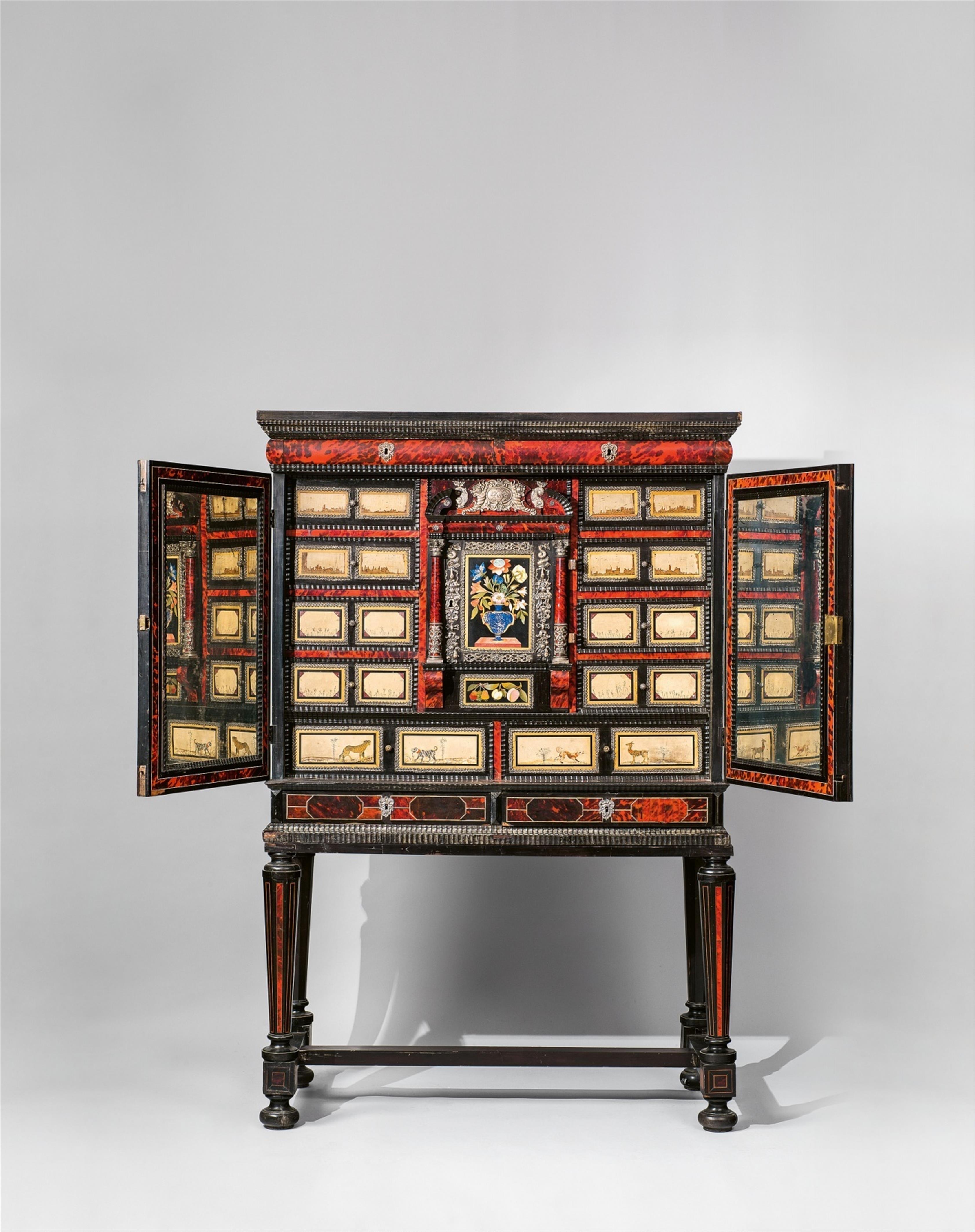 An unusual Antwerp inlaid cabinet - image-1