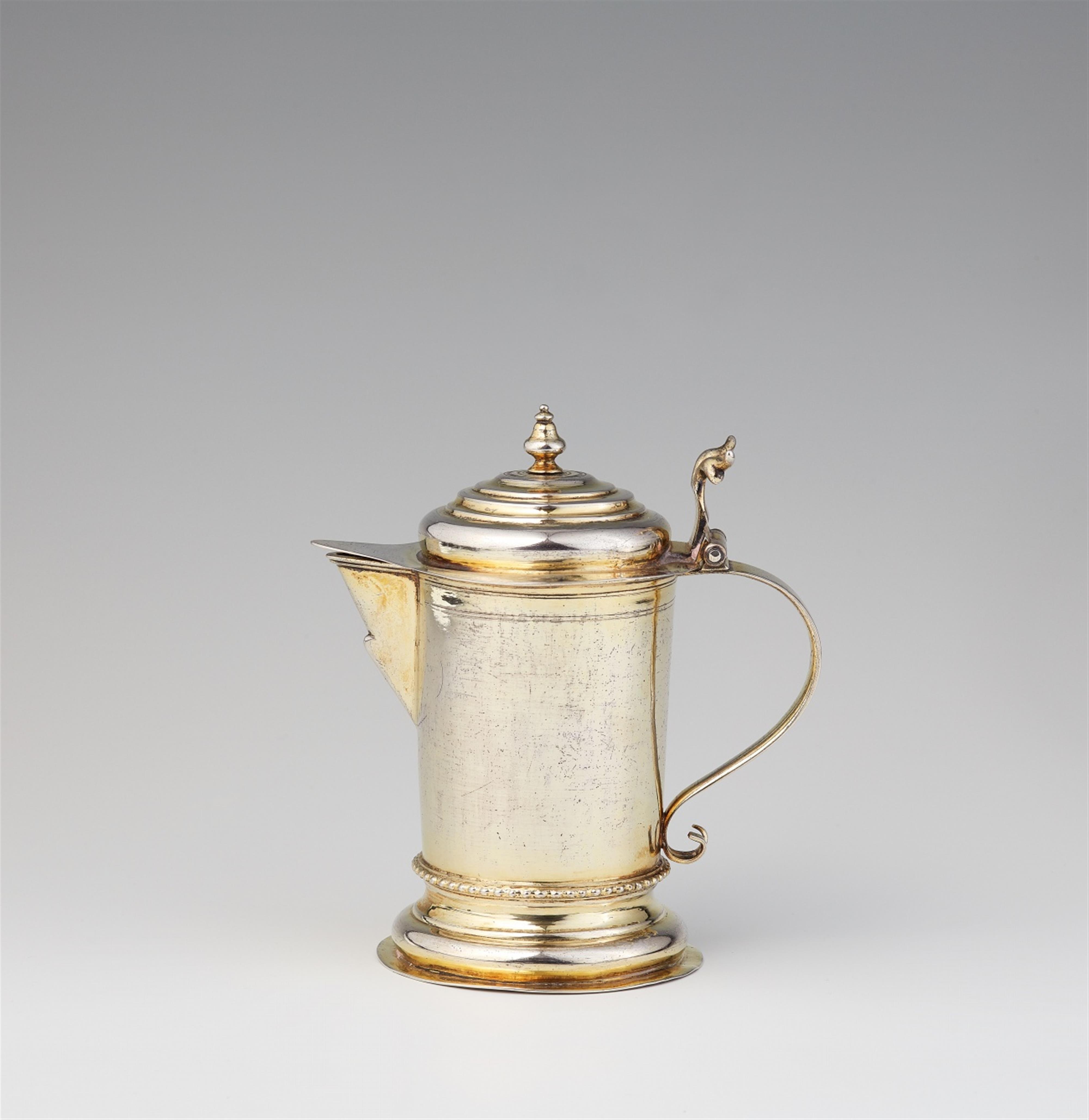 A small Nuremberg silver gilt communion jug - image-1