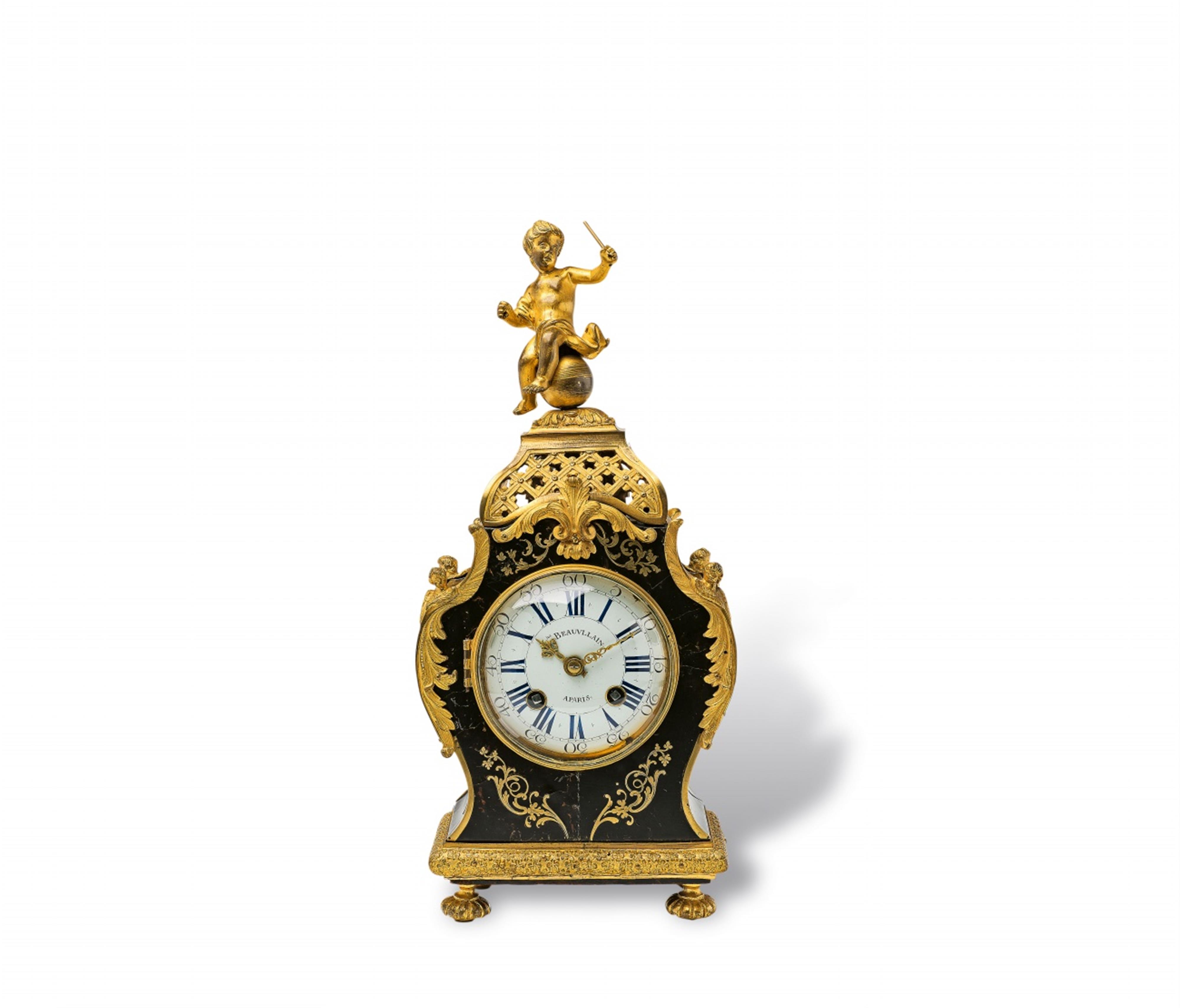 A Parisian Régence period "tête de poupée" clock - image-3