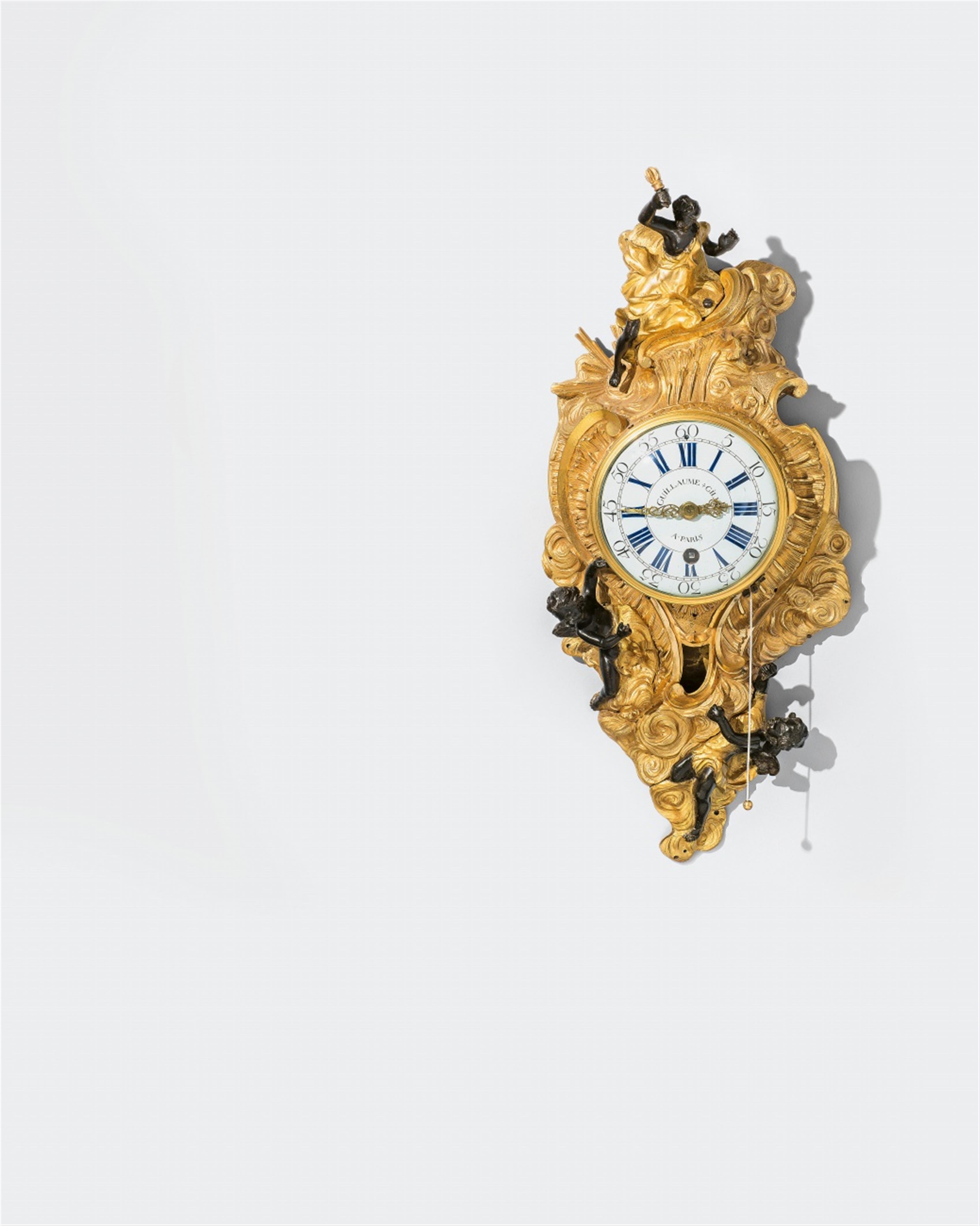 A Louis XV period ormolu cartel clock - image-4