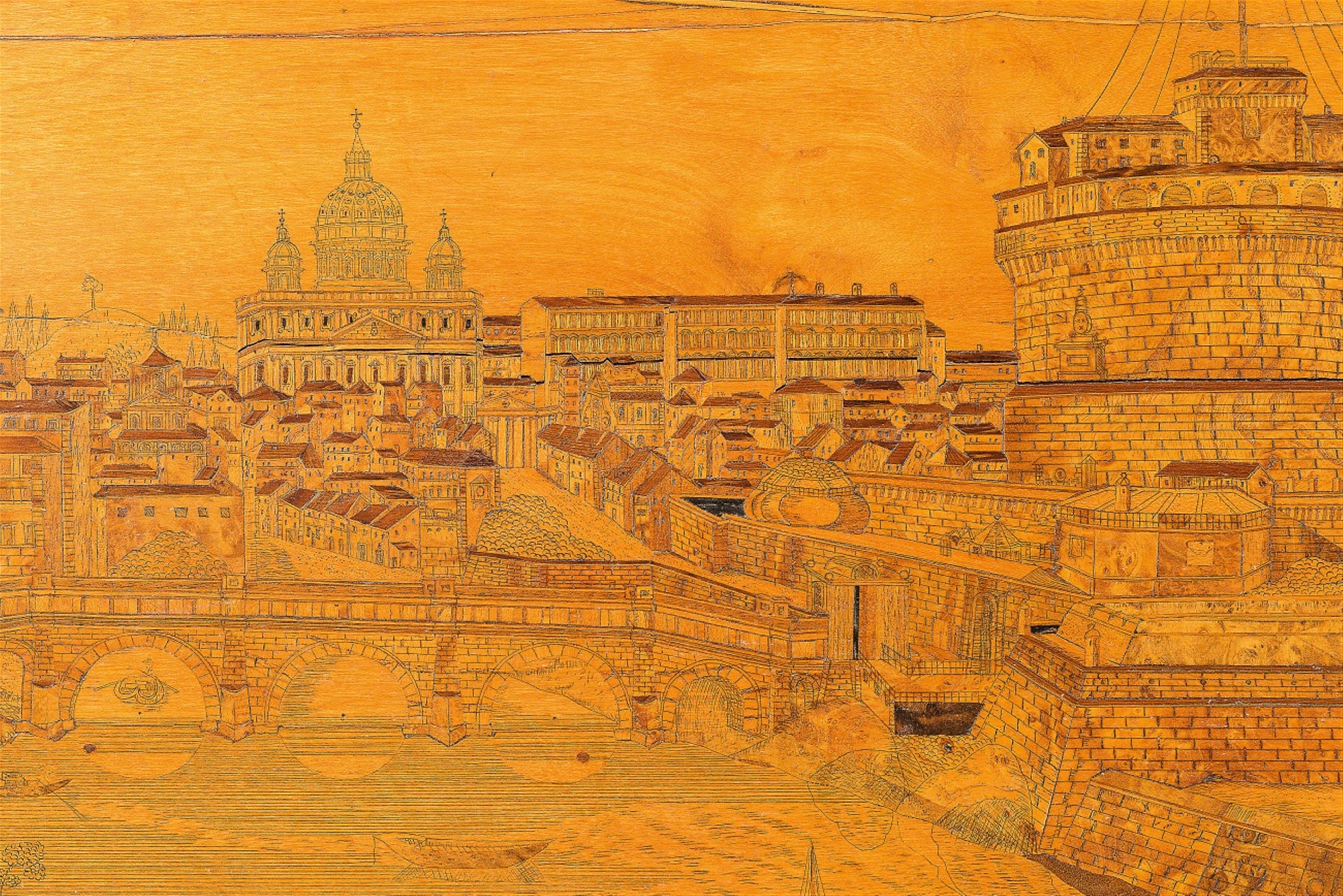 An inlaid panel with a view of Rome - image-2
