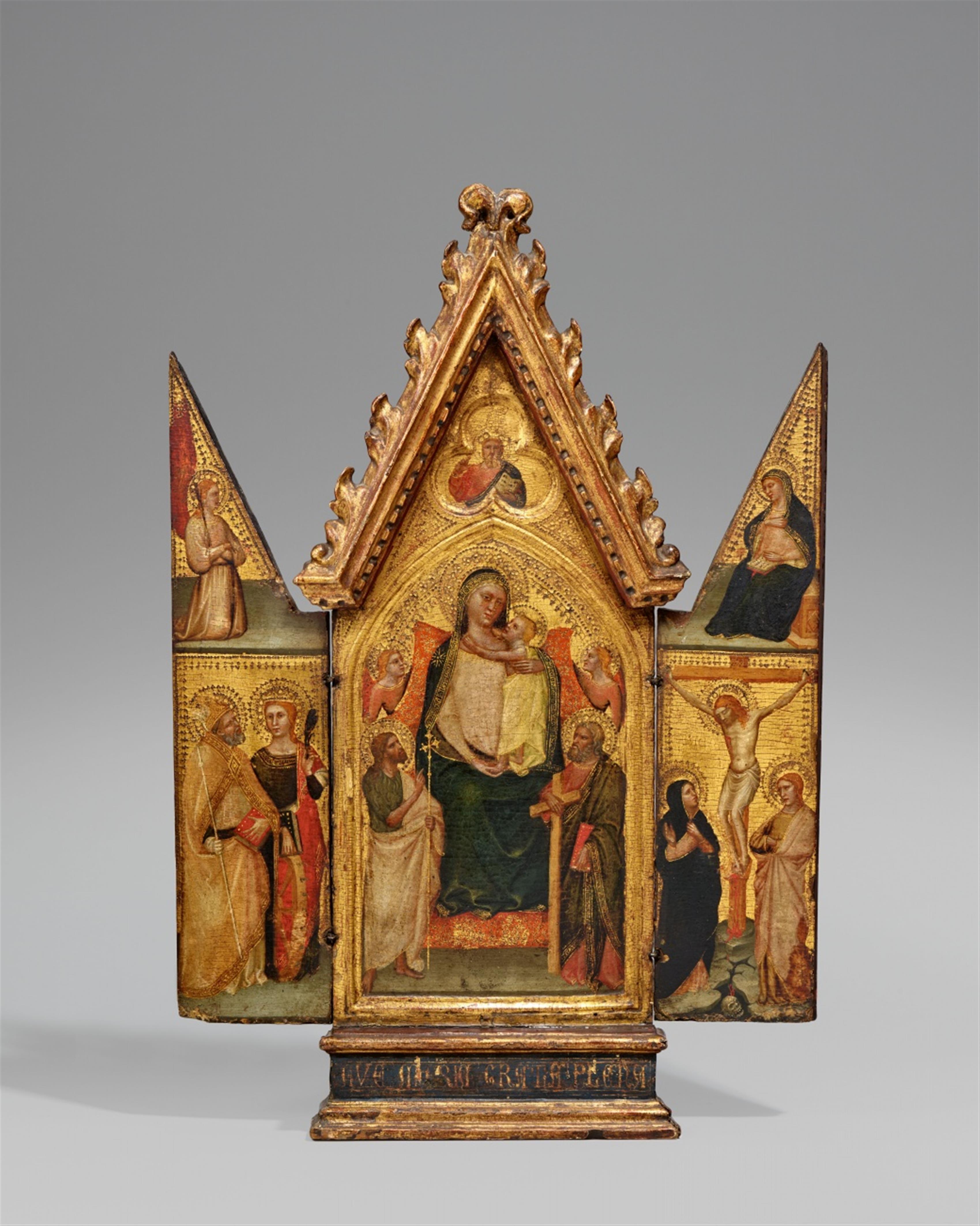 Master of Tobia (Maestro di Tobia) - Triptych of the Madonna Enthroned - image-1