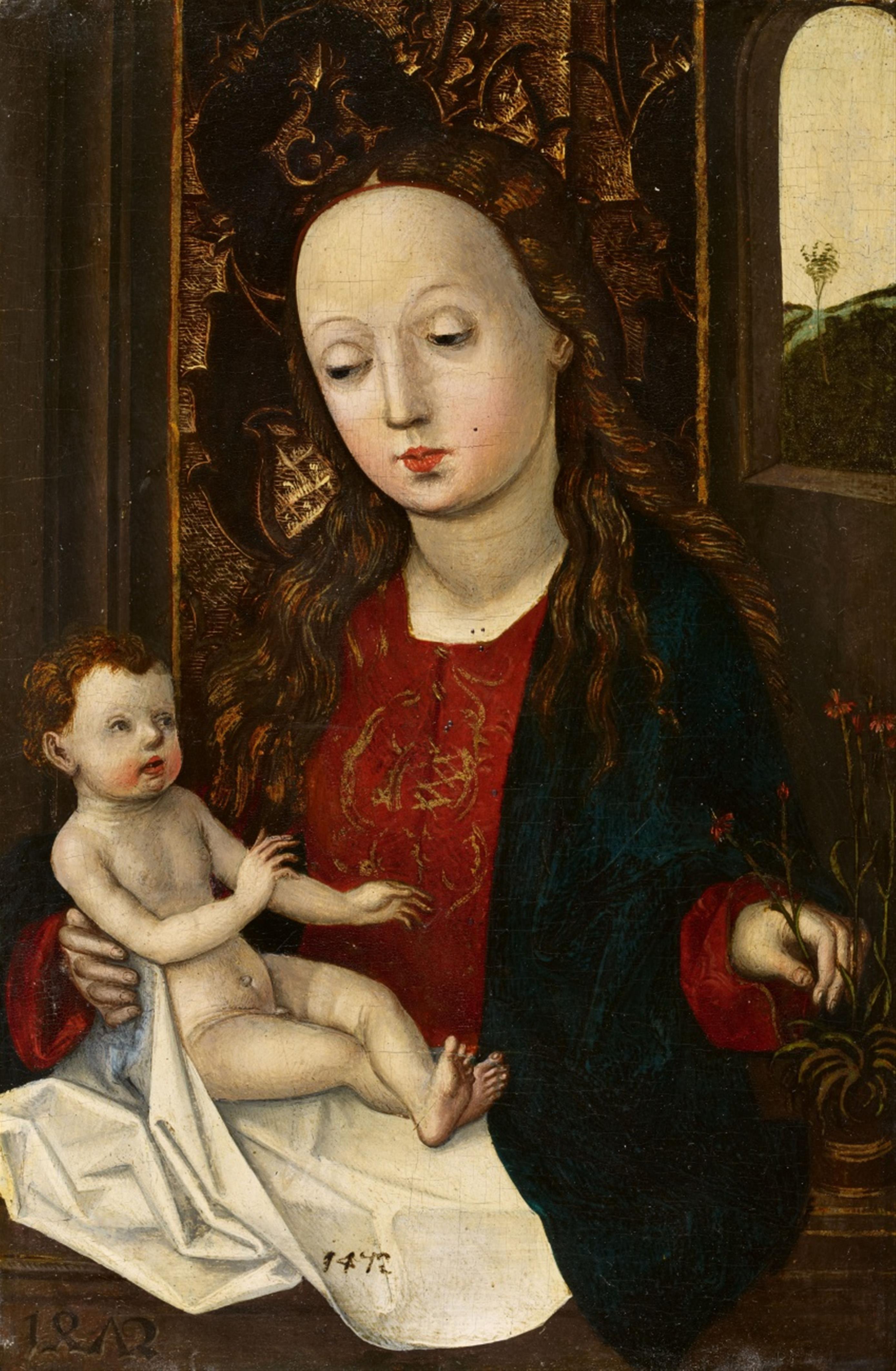 Mittelrheinischer Meister tätig um 1470 - Madonna mit Kind - image-1