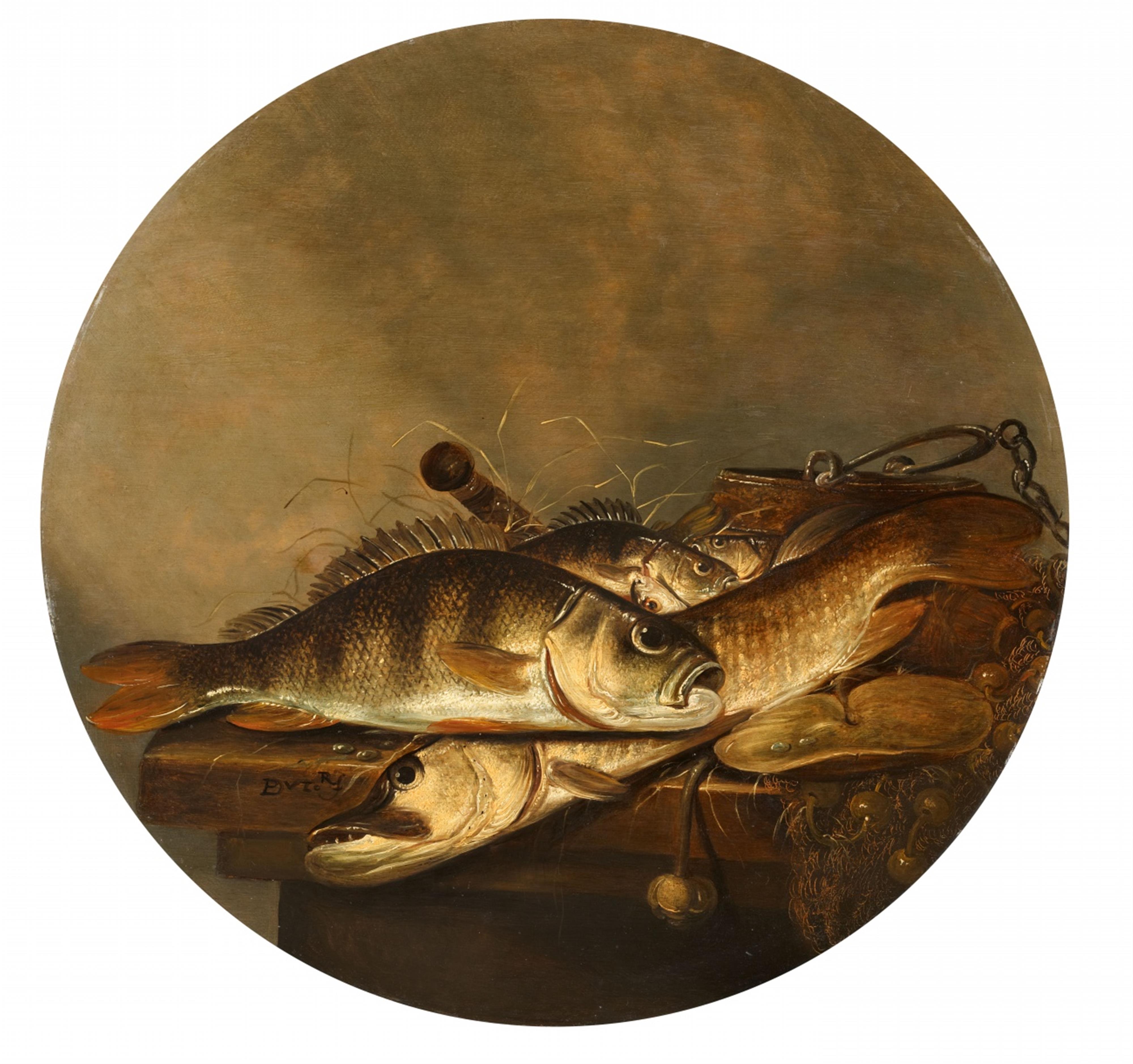 Pieter de Putter - Still Life with Perch and Pike - image-1