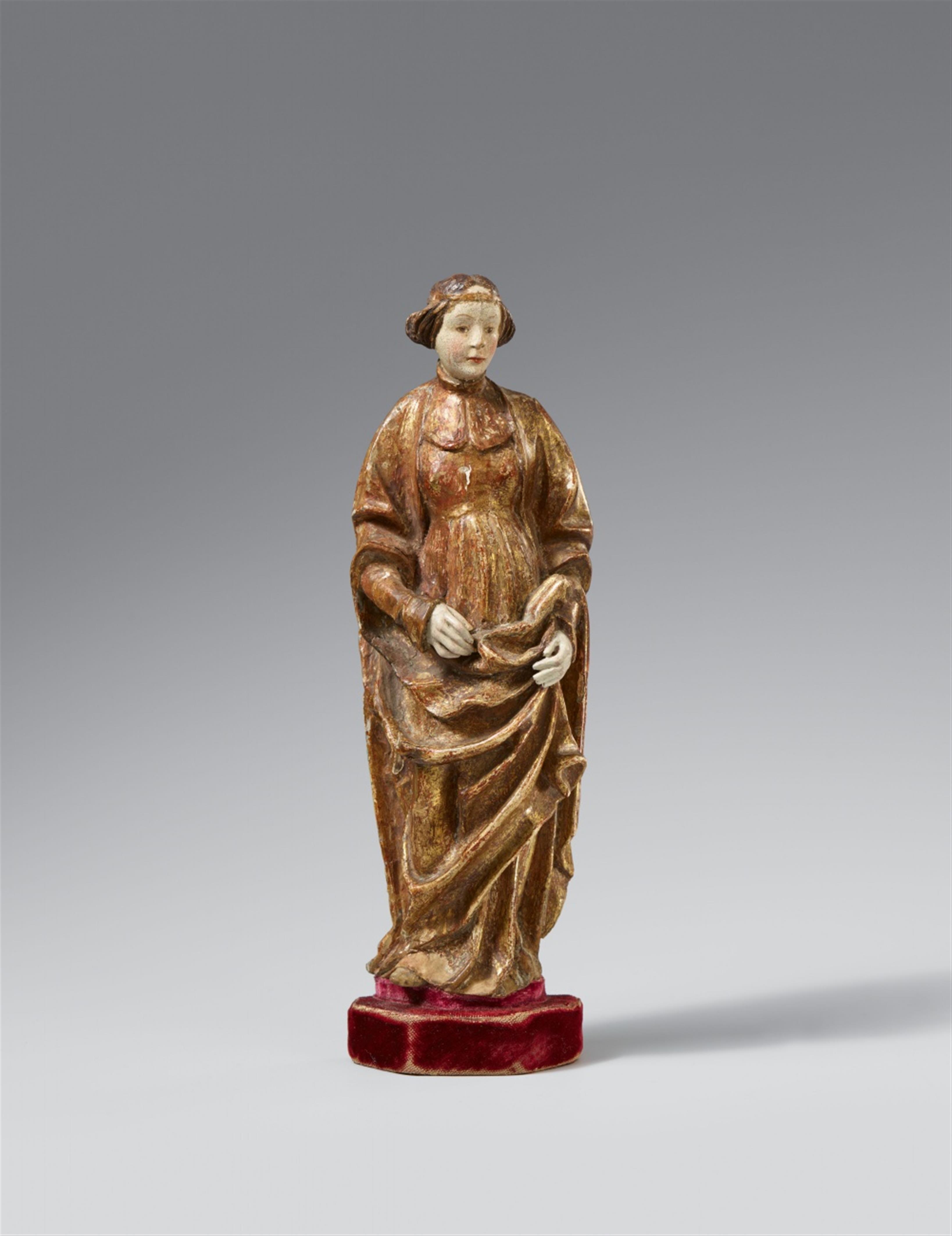 South German circa 1510/1520 - A South German carved limewood figure of a female saint, circa 1510/1520 - image-1