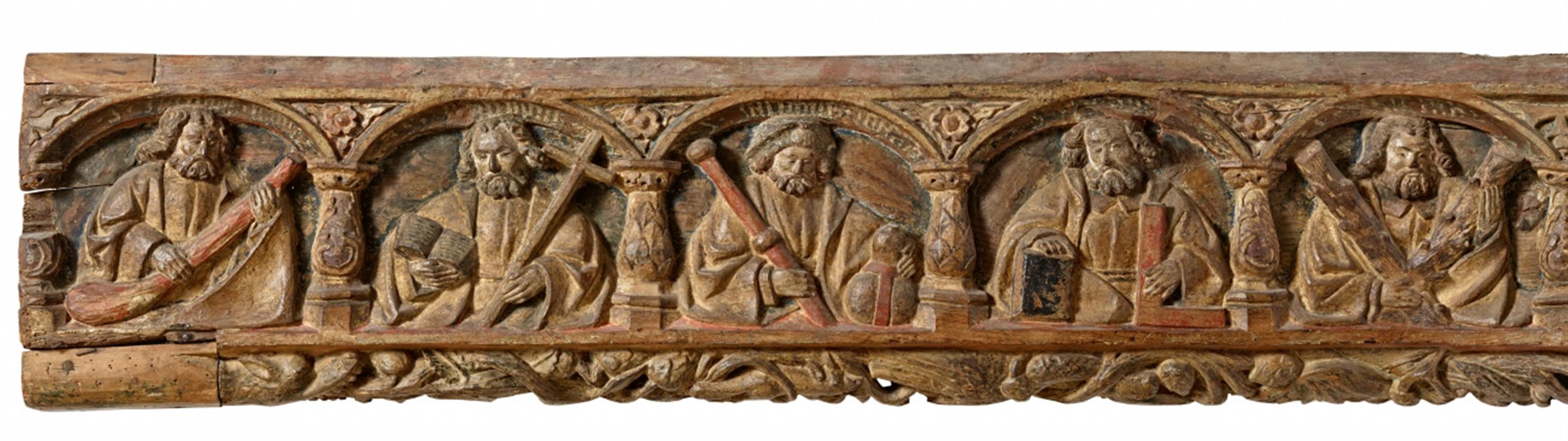 Probably Lower Rhine Region circa 1530 - A carved wooden relief of Christ and the Apostles (apostle beam), probably Lower Rhine-Region, circa 1530 - image-2