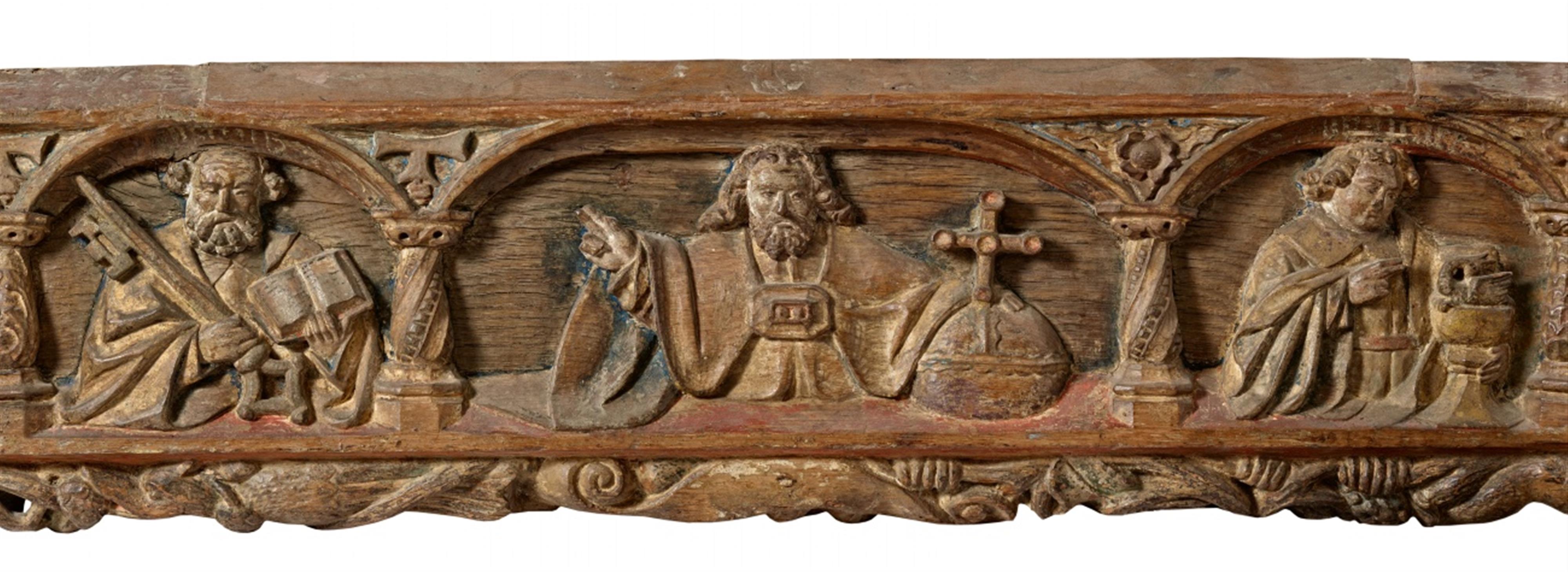 Probably Lower Rhine Region circa 1530 - A carved wooden relief of Christ and the Apostles (apostle beam), probably Lower Rhine-Region, circa 1530 - image-3