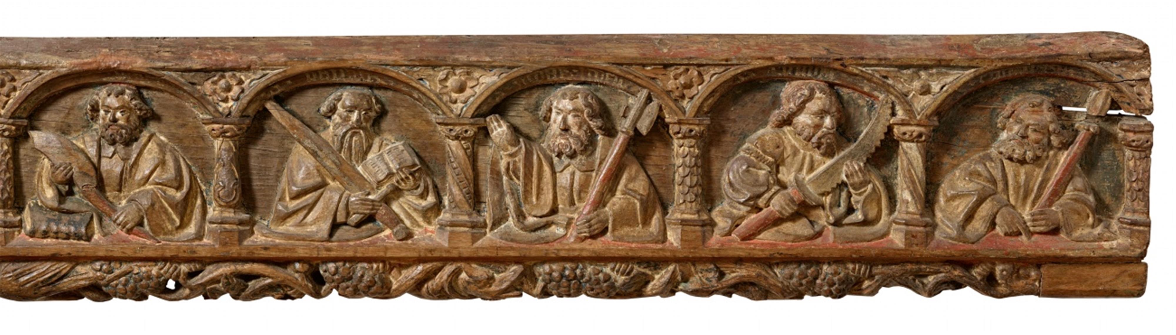 Probably Lower Rhine Region circa 1530 - A carved wooden relief of Christ and the Apostles (apostle beam), probably Lower Rhine-Region, circa 1530 - image-4